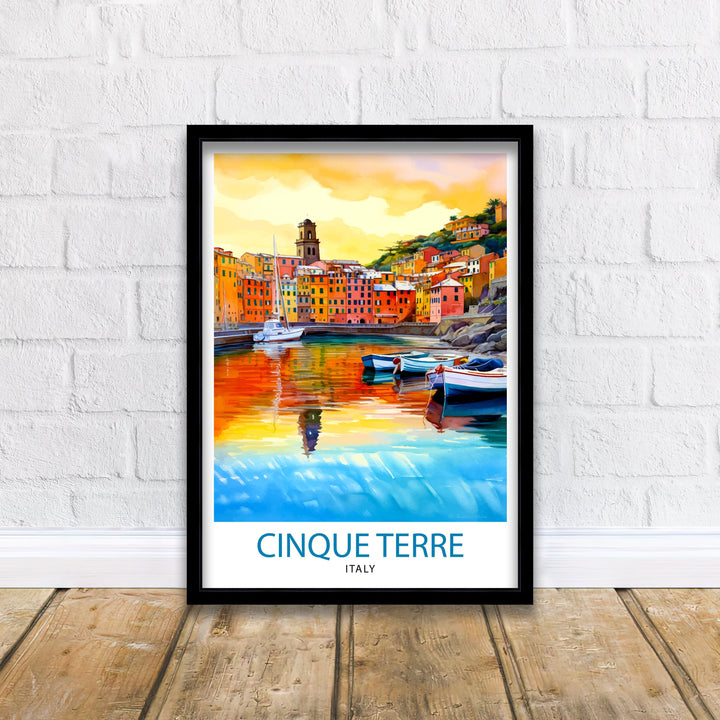 Cinque Terre Italy Travel Poster Cinque Terre