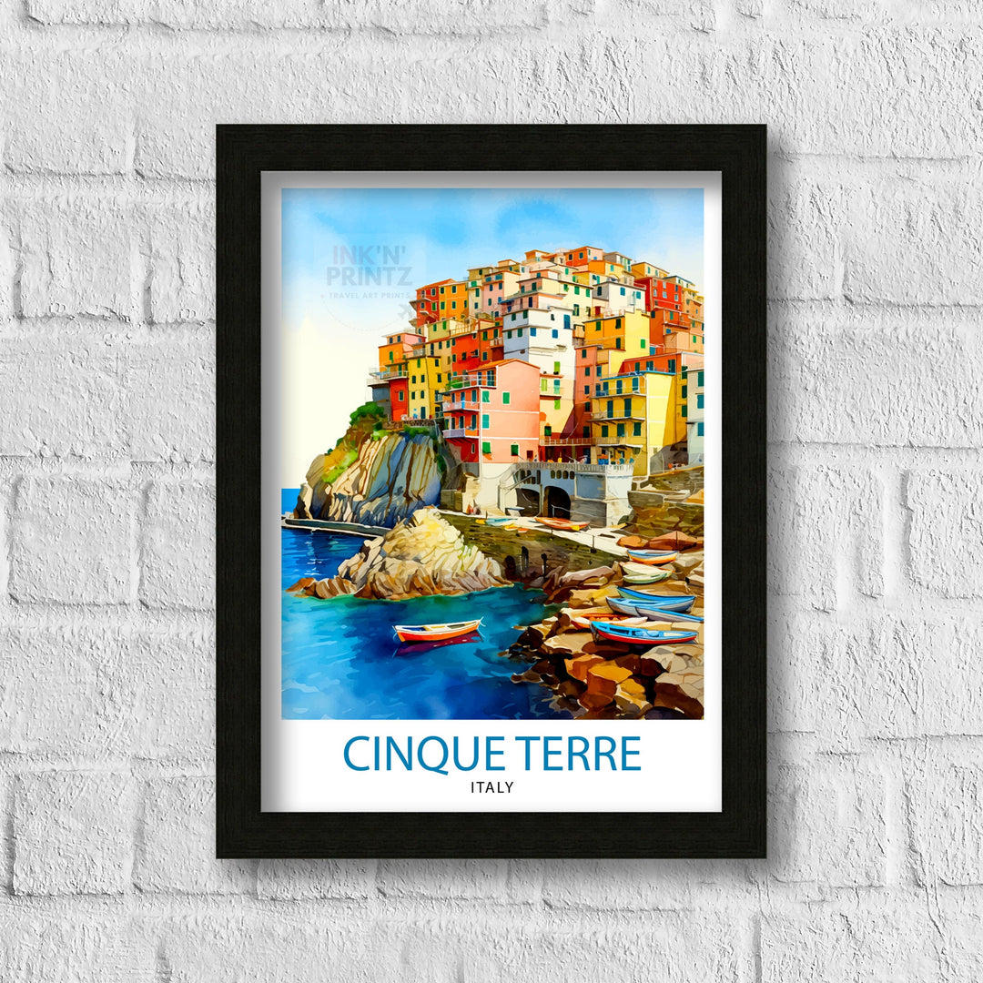 Cinque Terre Italy Travel Poster Cinque Terre