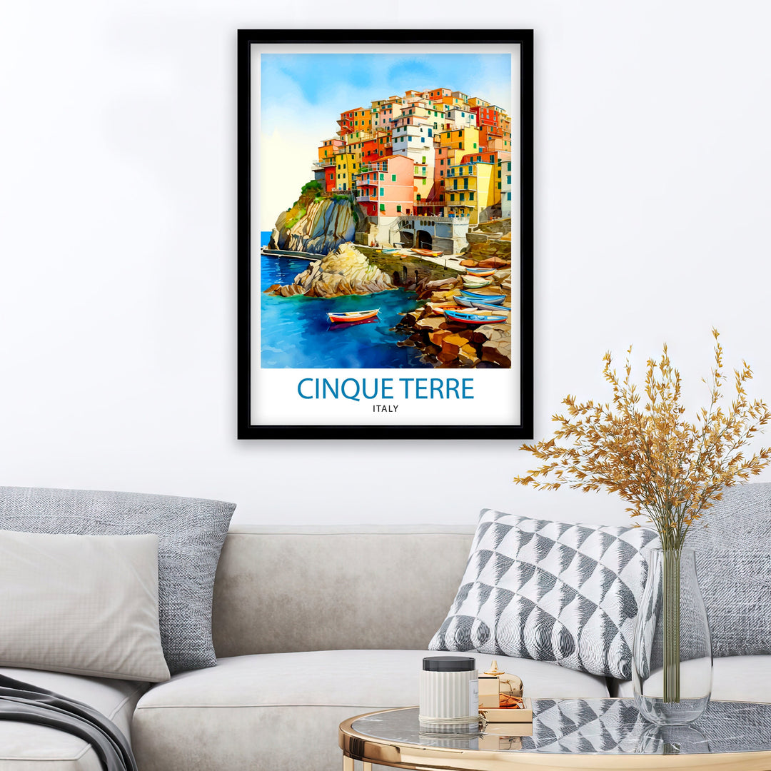 Cinque Terre Italy Travel Poster Cinque Terre