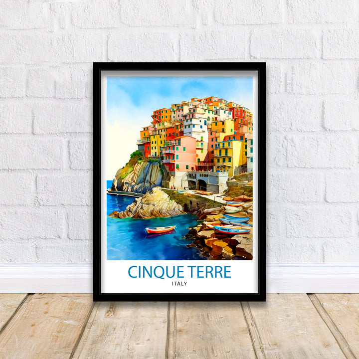 Cinque Terre Italy Travel Poster Cinque Terre