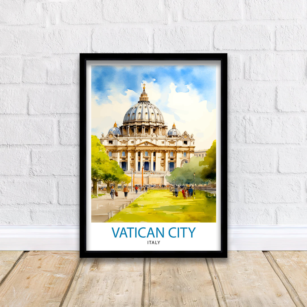 Vatican City Italy Travel Poster Vatican