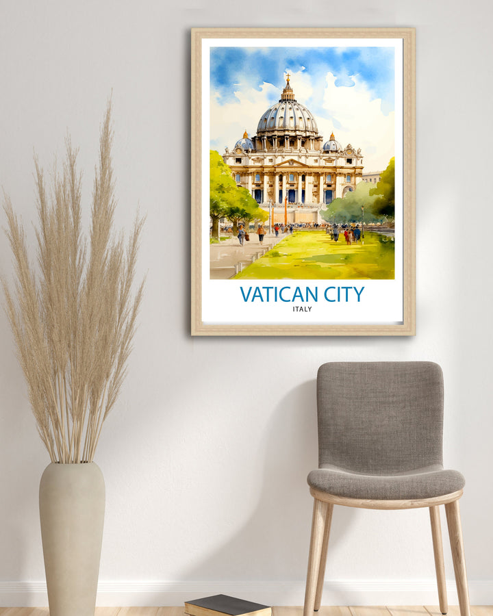 Vatican City Italy Travel Poster Vatican