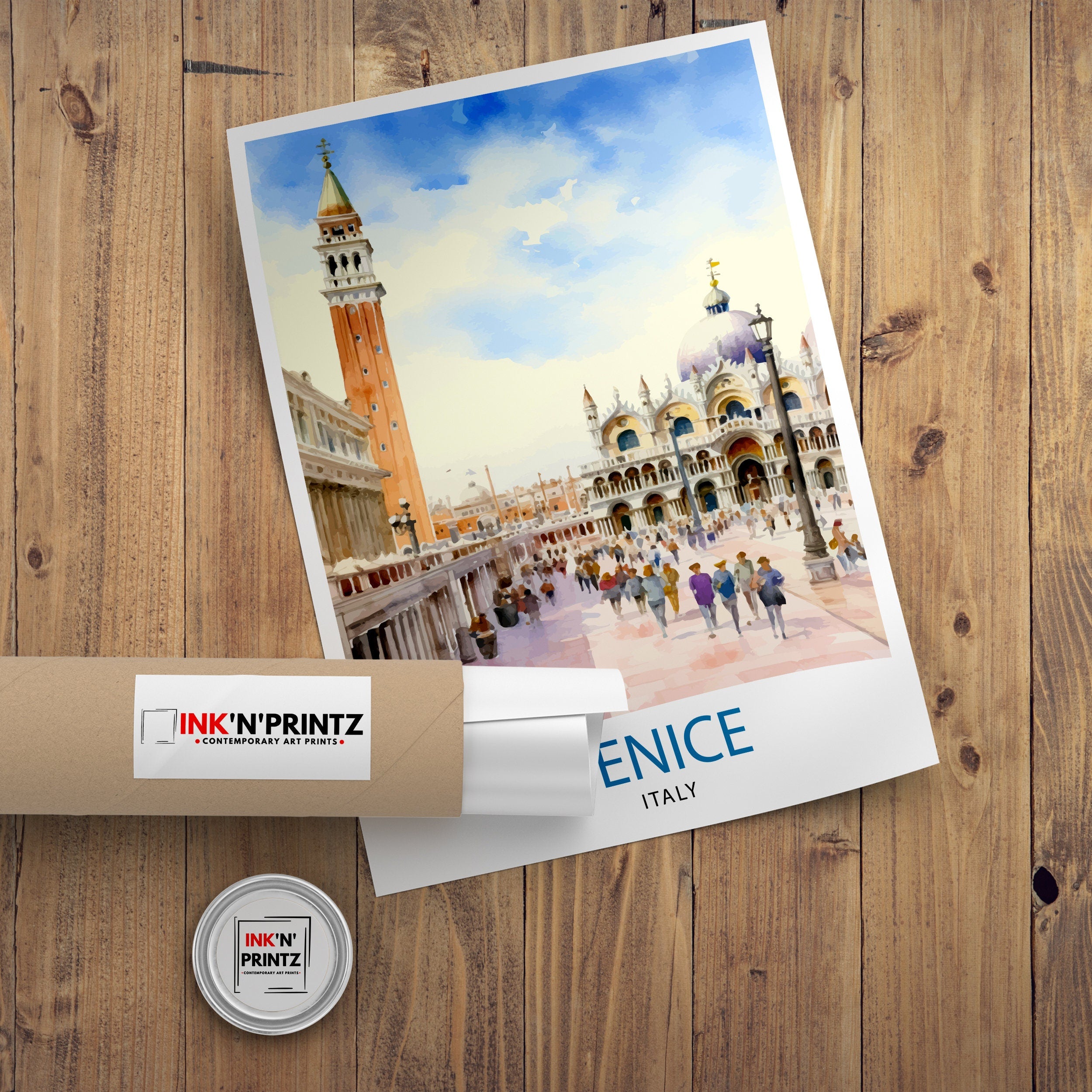 Venice Travel Print Venice Wall Decor Venice Home Living Decor Venice Italy City Print Capital City Venice Canal Poster Venice Illustration