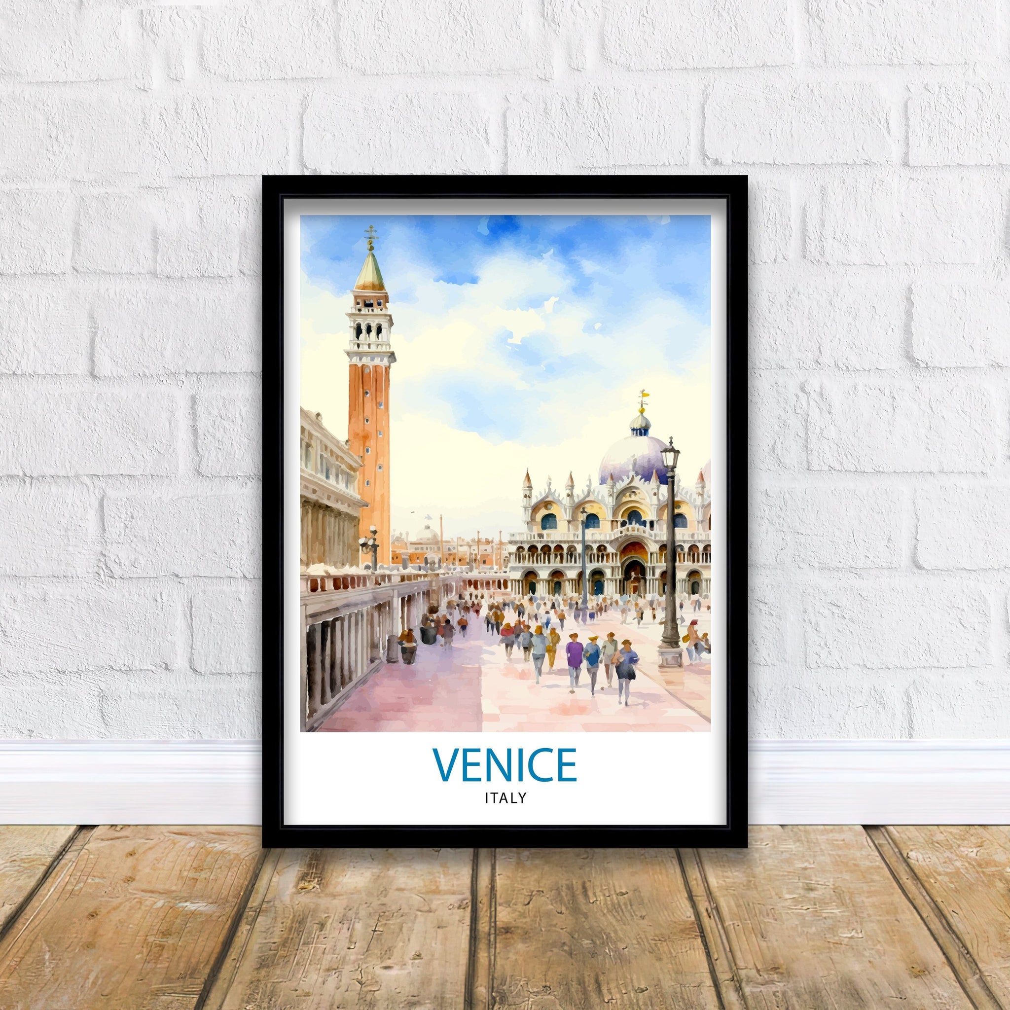Venice Travel Print Venice Wall Decor Venice Home Living Decor Venice Italy City Print Capital City Venice Canal Poster Venice Illustration