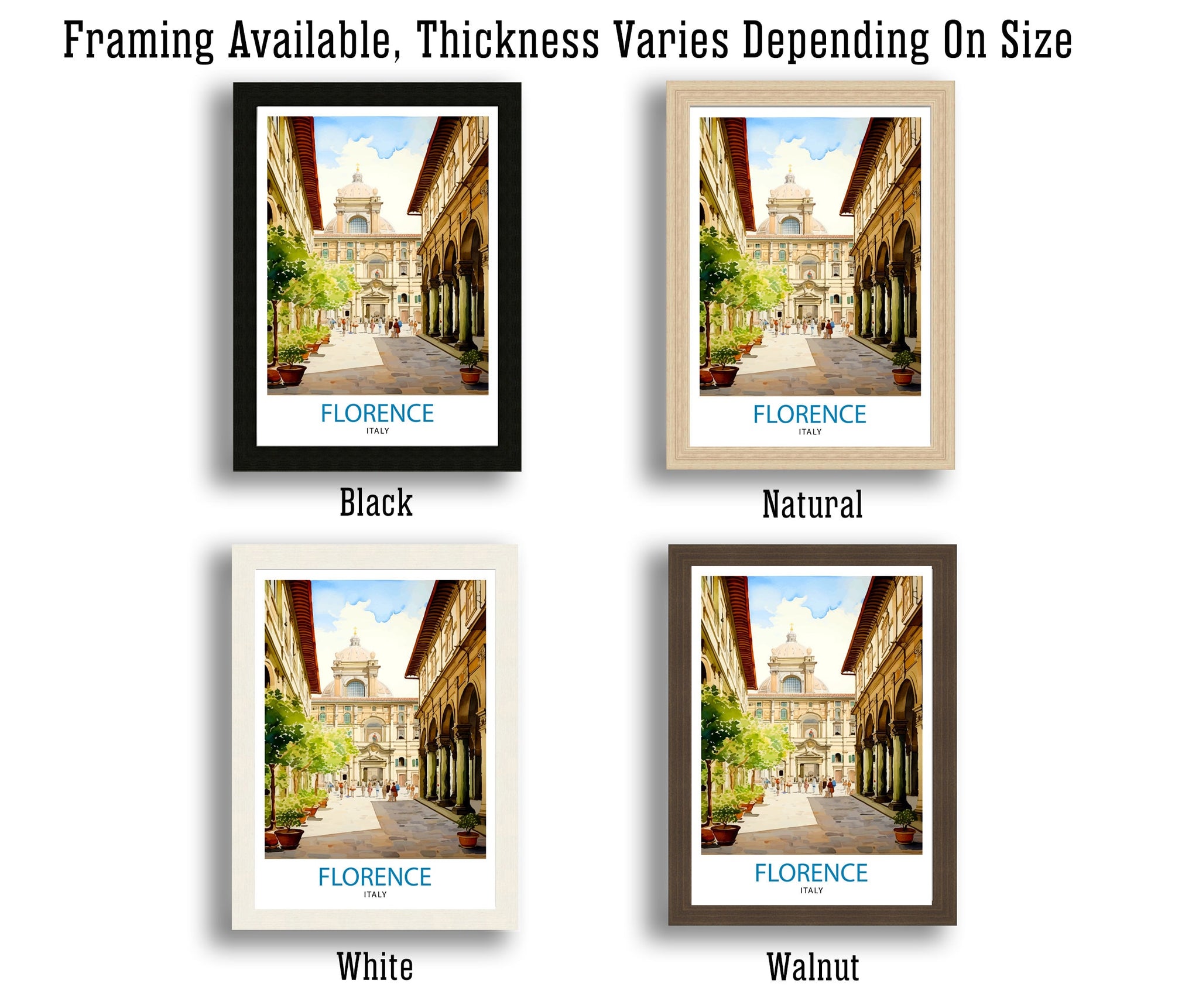 Florence Italy Travel Print Florence Wall Decor Florence Home Living Decor Florence Italy Illustration Travel Poster Gift for Florence