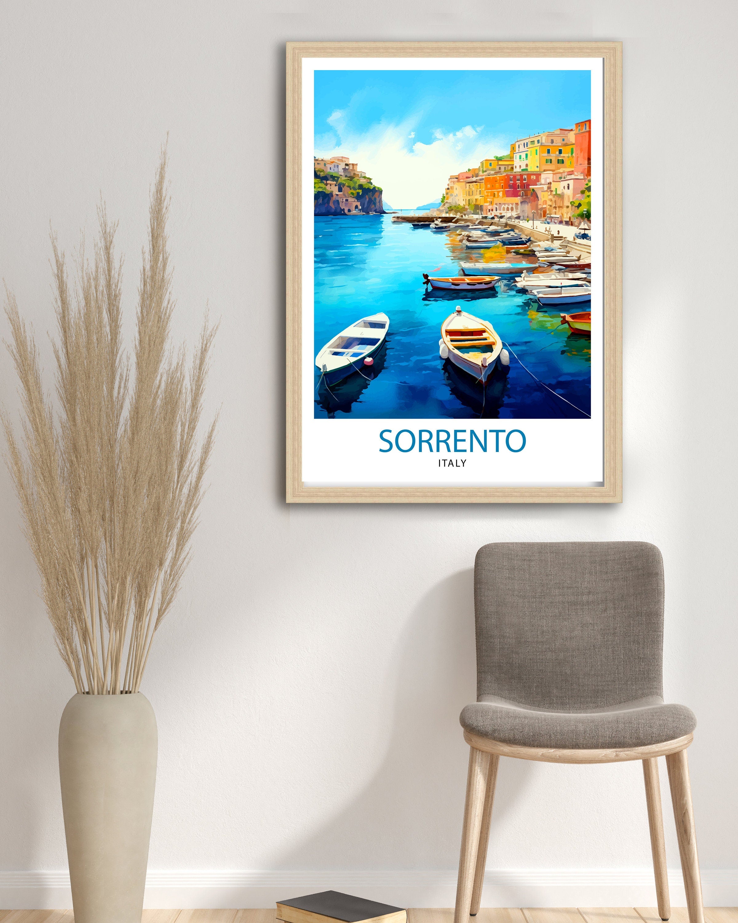 Sorrento Italy Travel Print Sorrento Wall Decor - Sorrento Poster Italy Travel Prints Sorrento Art Print Sorrento Italy Illustration