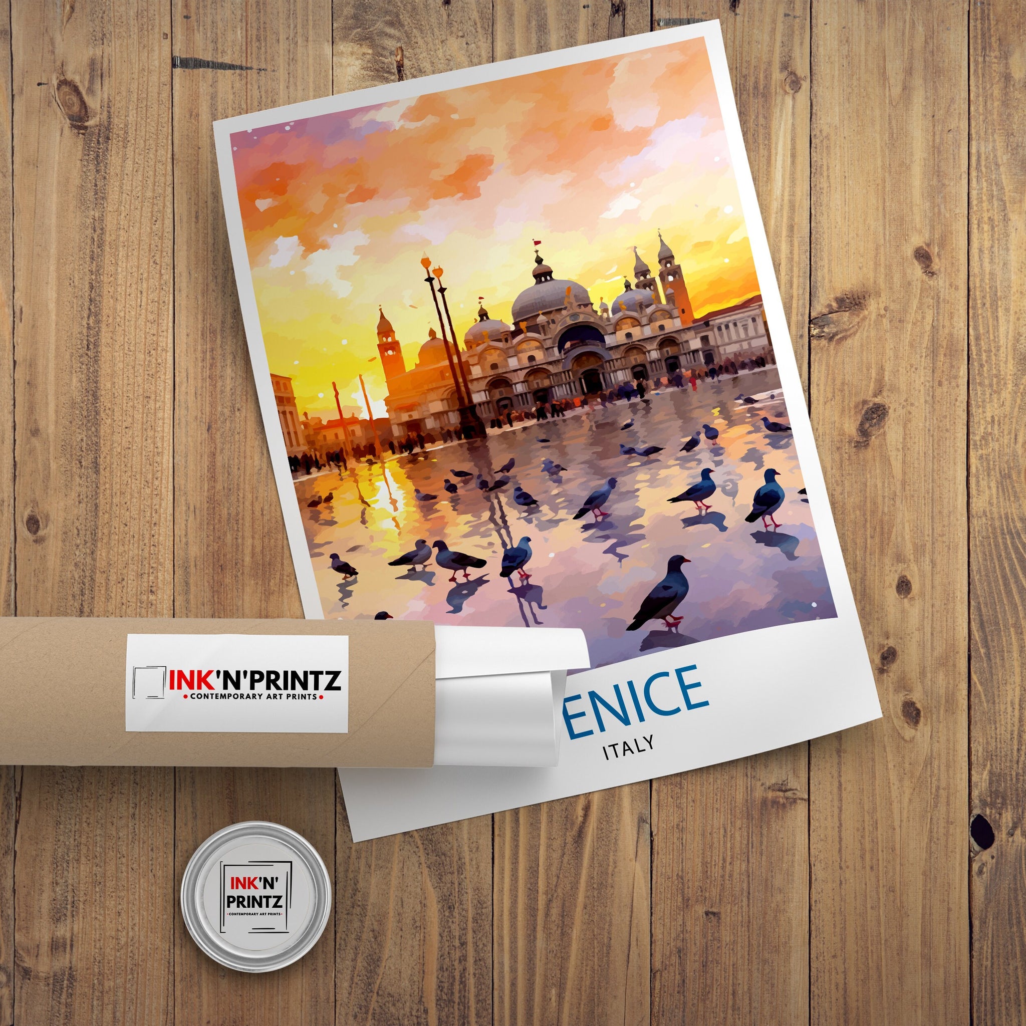 Venice Travel Print Venice Wall Decor Venice Home Living Decor Venice Italy City Print Capital City Venice Canal Poster Venice Illustration