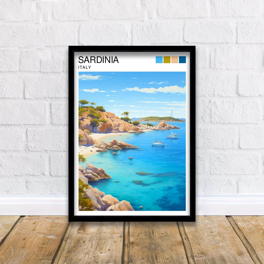 Sardinia Italy Travel Poster Sardinia