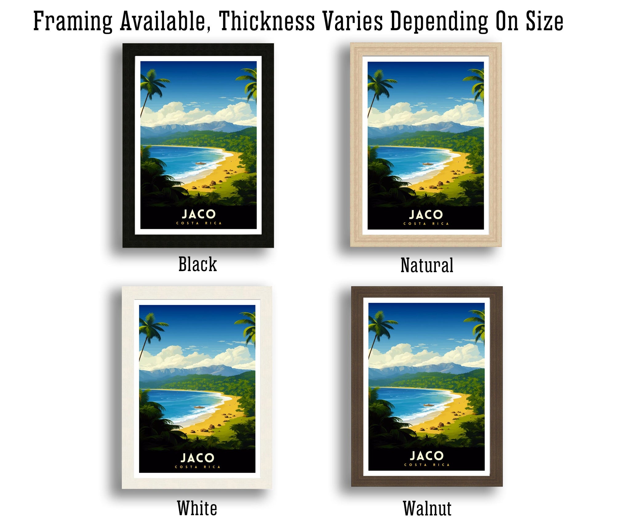 Jaco Costa Rica Print Surf Paradise Art Tropical Beach Wall Art Jaco Beach Poster Costa Rican Coast Decor Pura Vida Lifestyle Illustration
