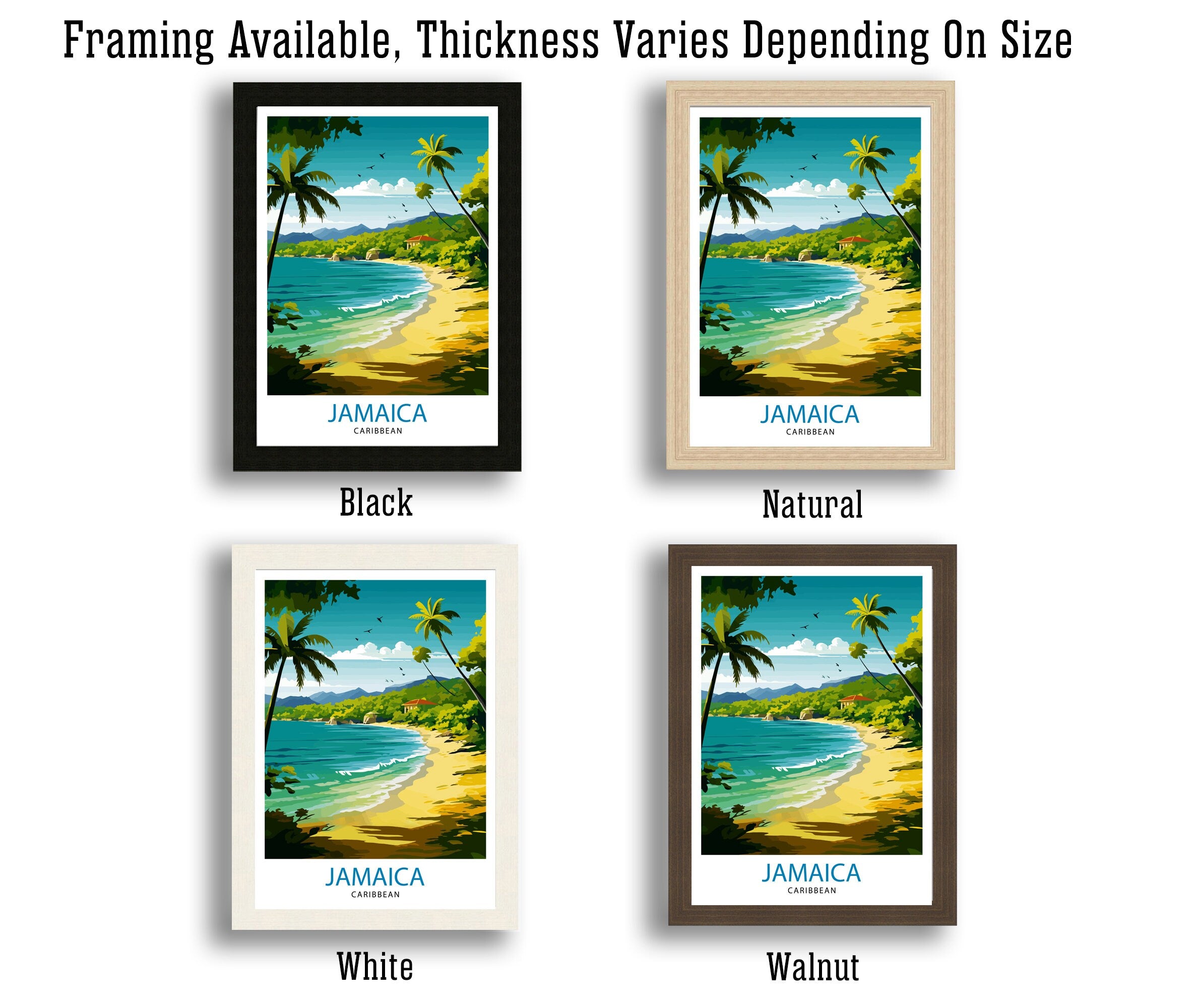 Jamaica Travel Print , Jamaica Wall Art Jamaica Poster, Jamaica Home Decor Jamaica Illustration, Travel Poster Jamaica Gift, Jamaica Wall