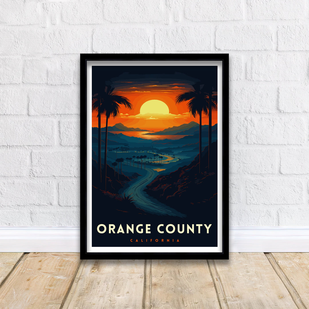 Orange County California Travel Poster OC