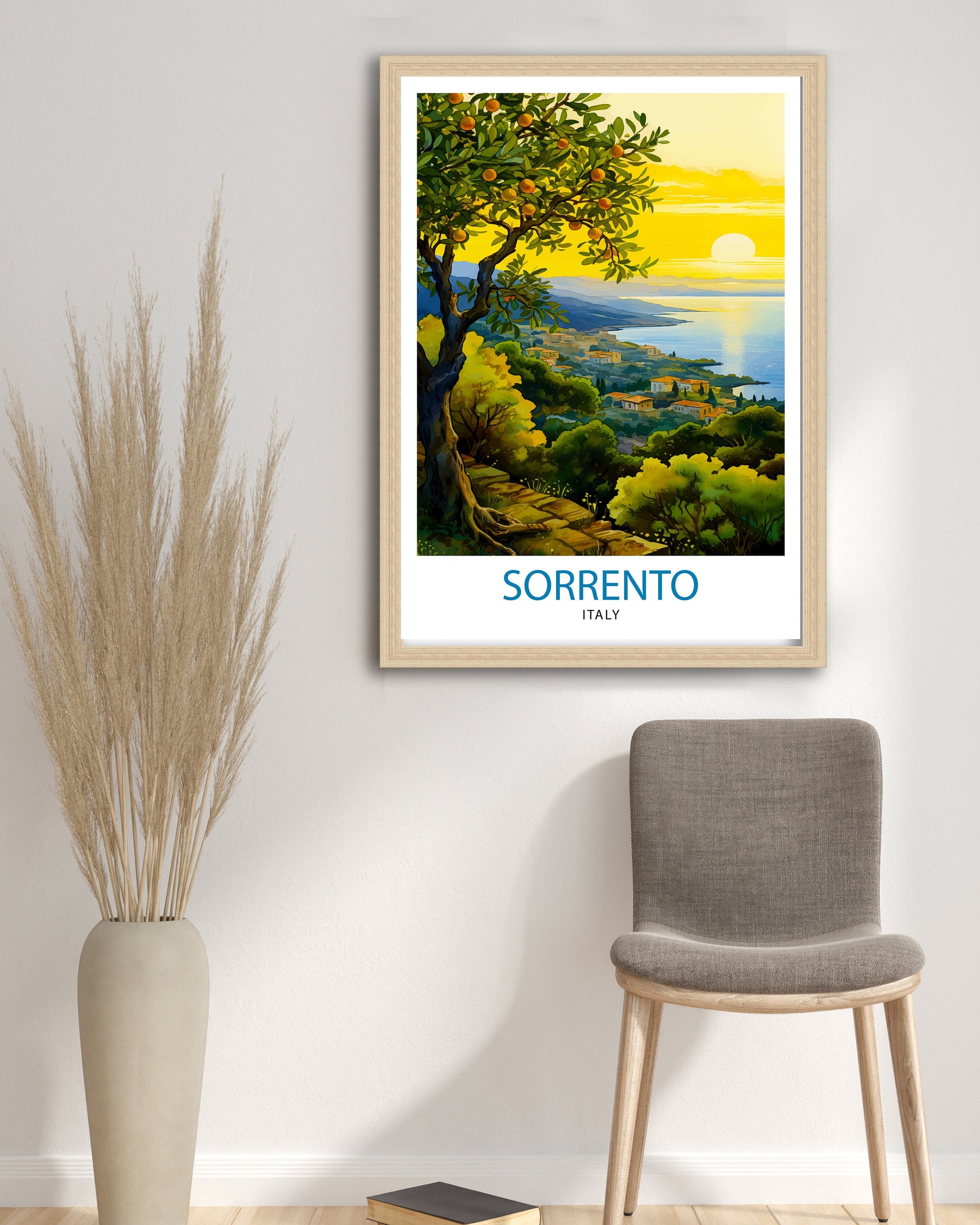 Sorrento Italy Travel Print Sorrento Wall Decor - Sorrento Poster Italy Travel Prints Sorrento Art Print Sorrento Italy Illustration