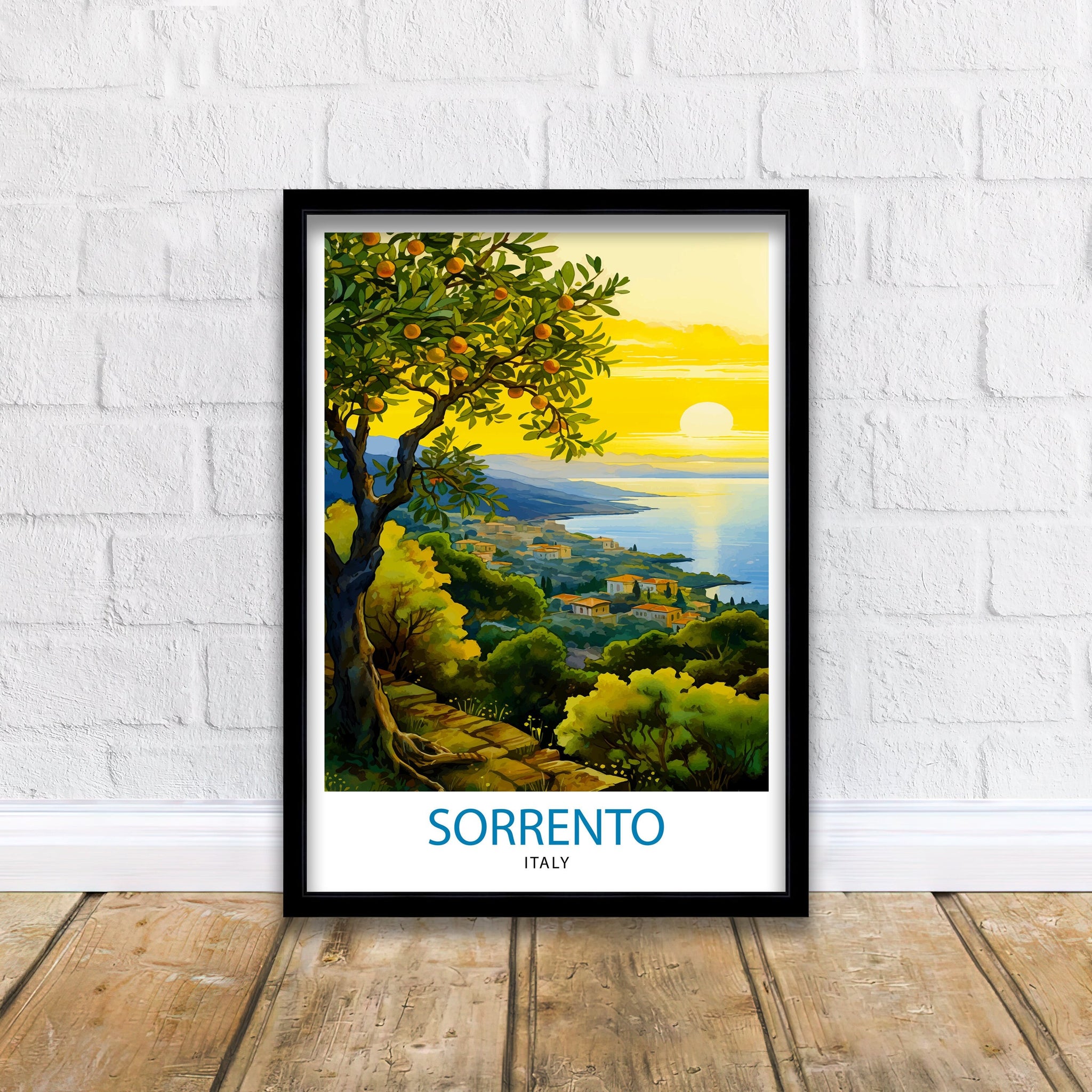 Sorrento Italy Travel Print Sorrento Wall Decor - Sorrento Poster Italy Travel Prints Sorrento Art Print Sorrento Italy Illustration