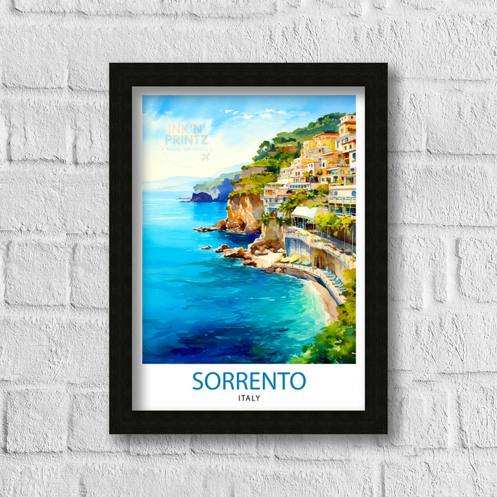Sorrento Italy Travel Print Sorrento Wall Decor - Sorrento Poster Italy Travel Prints Sorrento Art Print Sorrento Italy Illustration