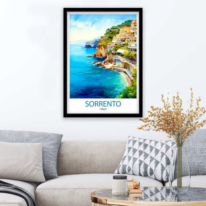 Sorrento Italy Travel Print Sorrento Wall Decor - Sorrento Poster Italy Travel Prints Sorrento Art Print Sorrento Italy Illustration