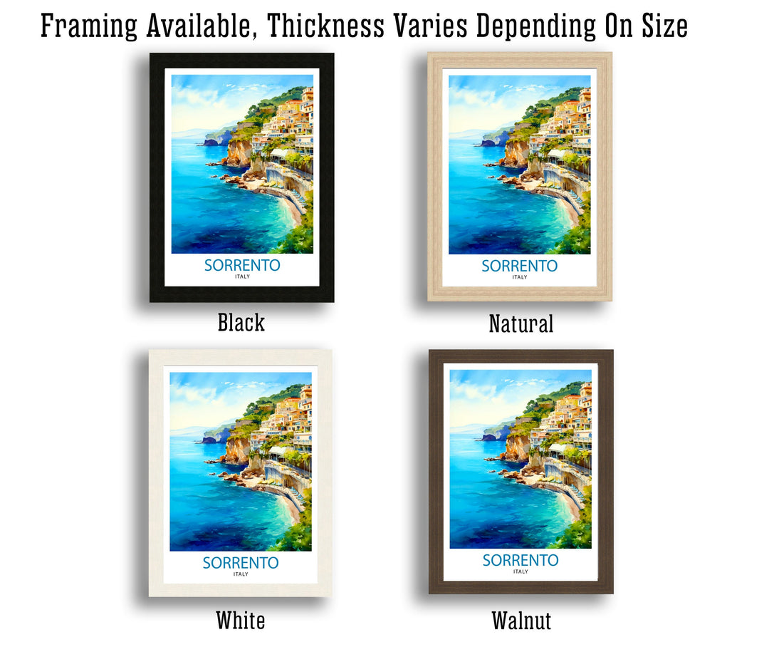 Sorrento Italy Travel Print Sorrento Wall Decor - Sorrento Poster Italy Travel Prints Sorrento Art Print Sorrento Italy Illustration