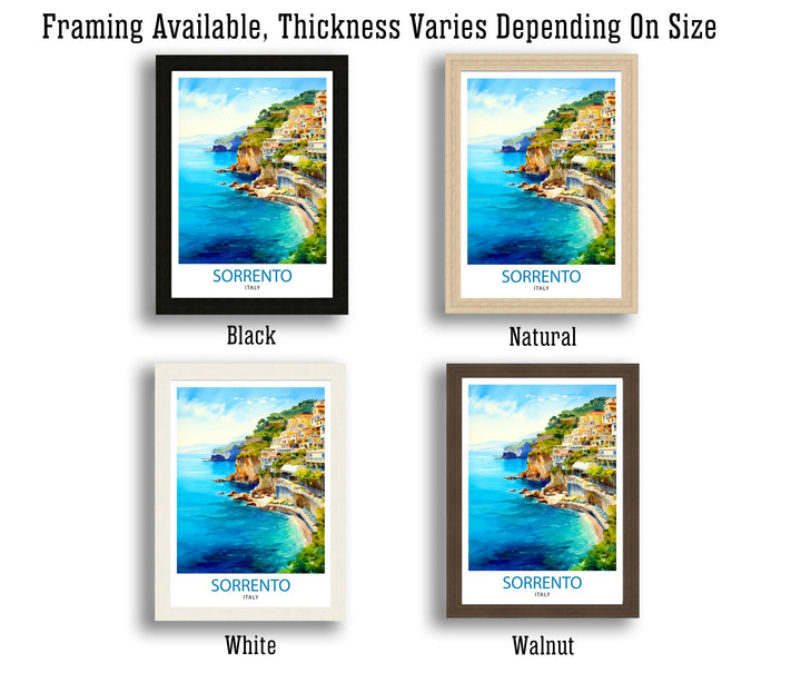 Sorrento Italy Travel Print Sorrento Wall Decor - Sorrento Poster Italy Travel Prints Sorrento Art Print Sorrento Italy Illustration