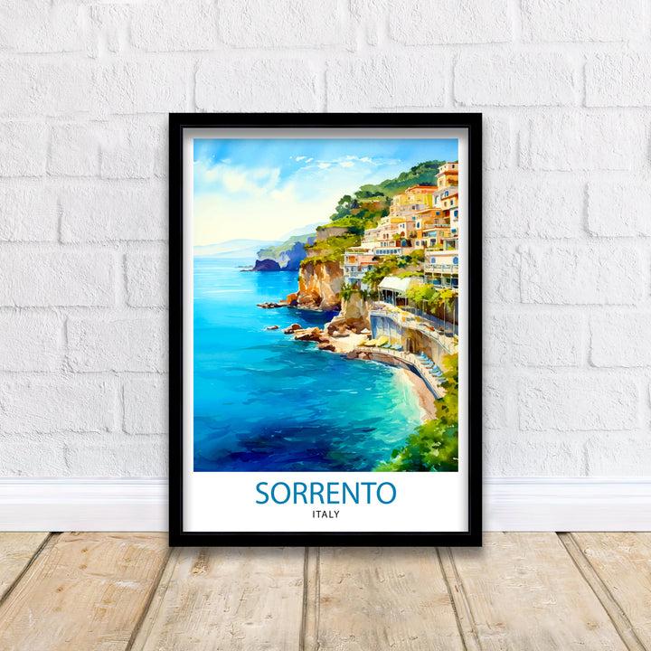 Sorrento Italy Travel Print Sorrento Wall Decor - Sorrento Poster Italy Travel Prints Sorrento Art Print Sorrento Italy Illustration