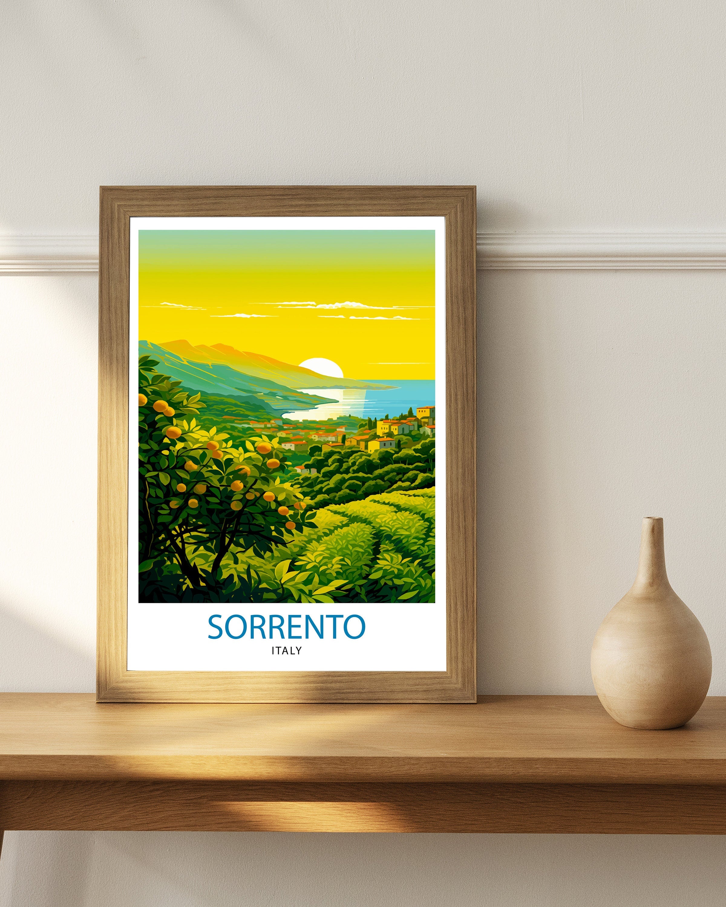 Sorrento Italy Travel Print Sorrento Wall Decor - Sorrento Poster Italy Travel Prints Sorrento Art Print Sorrento Italy Illustration