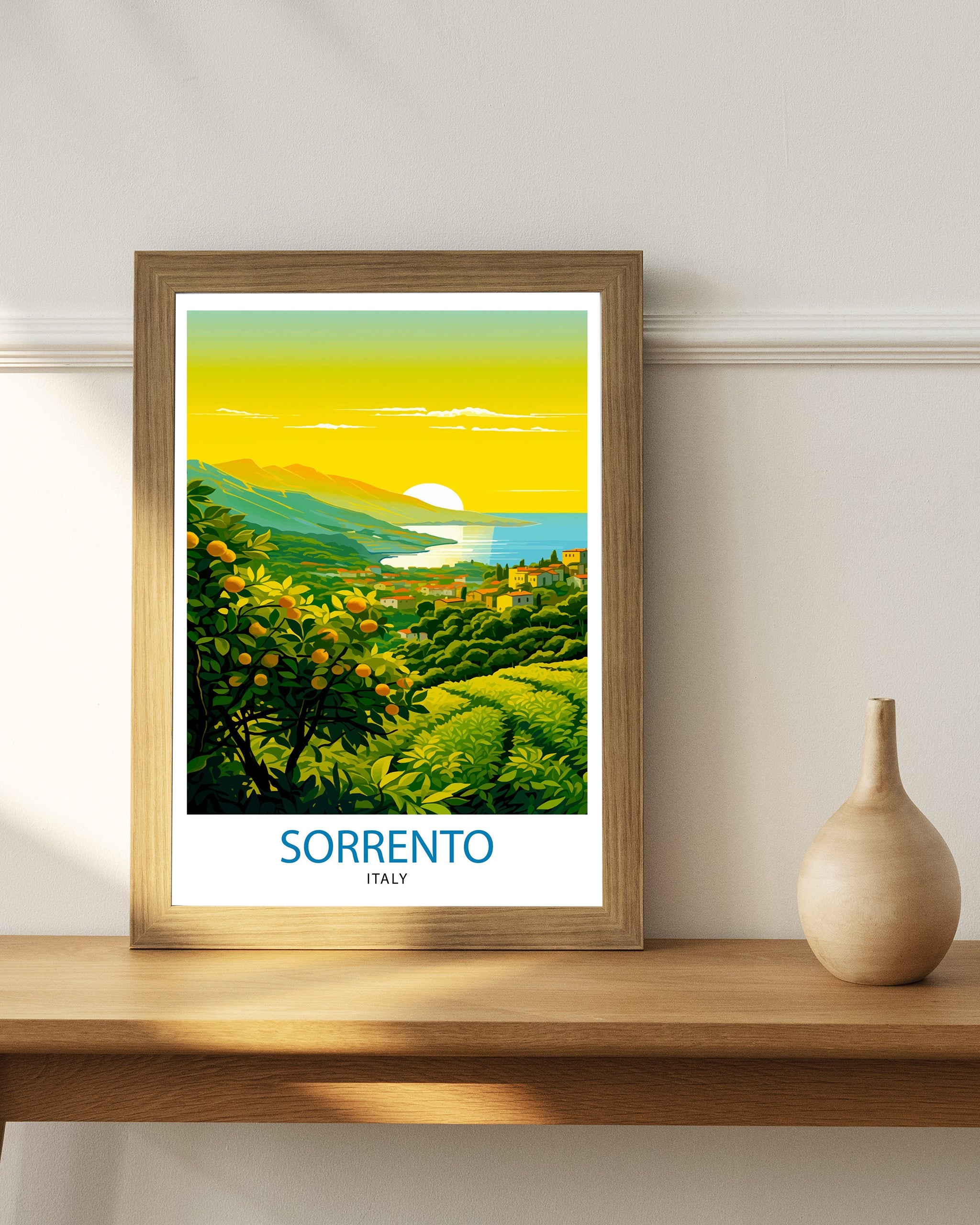 Sorrento Italy Travel Print Sorrento Wall Decor - Sorrento Poster Italy Travel Prints Sorrento Art Print Sorrento Italy Illustration