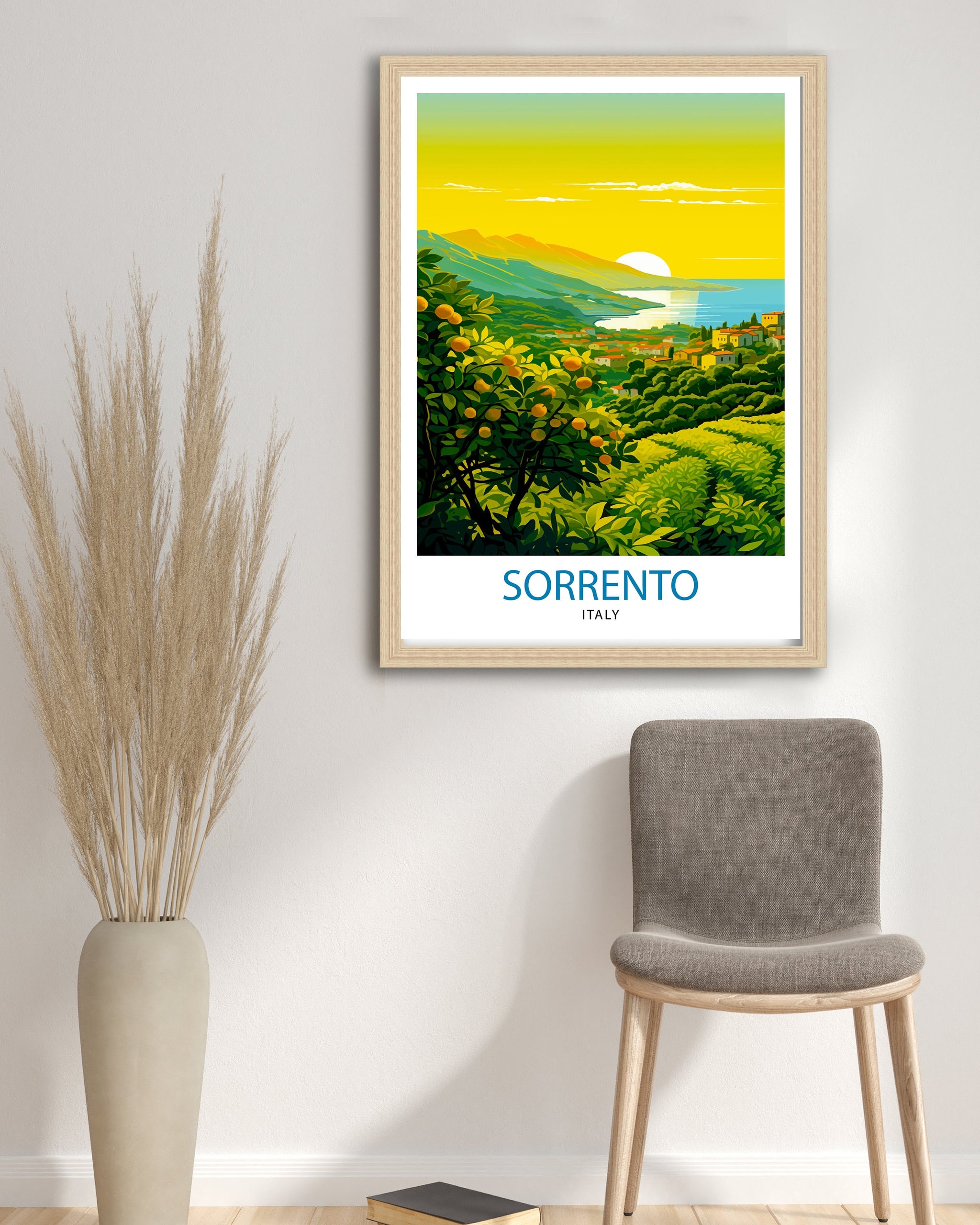 Sorrento Italy Travel Print Sorrento Wall Decor - Sorrento Poster Italy Travel Prints Sorrento Art Print Sorrento Italy Illustration
