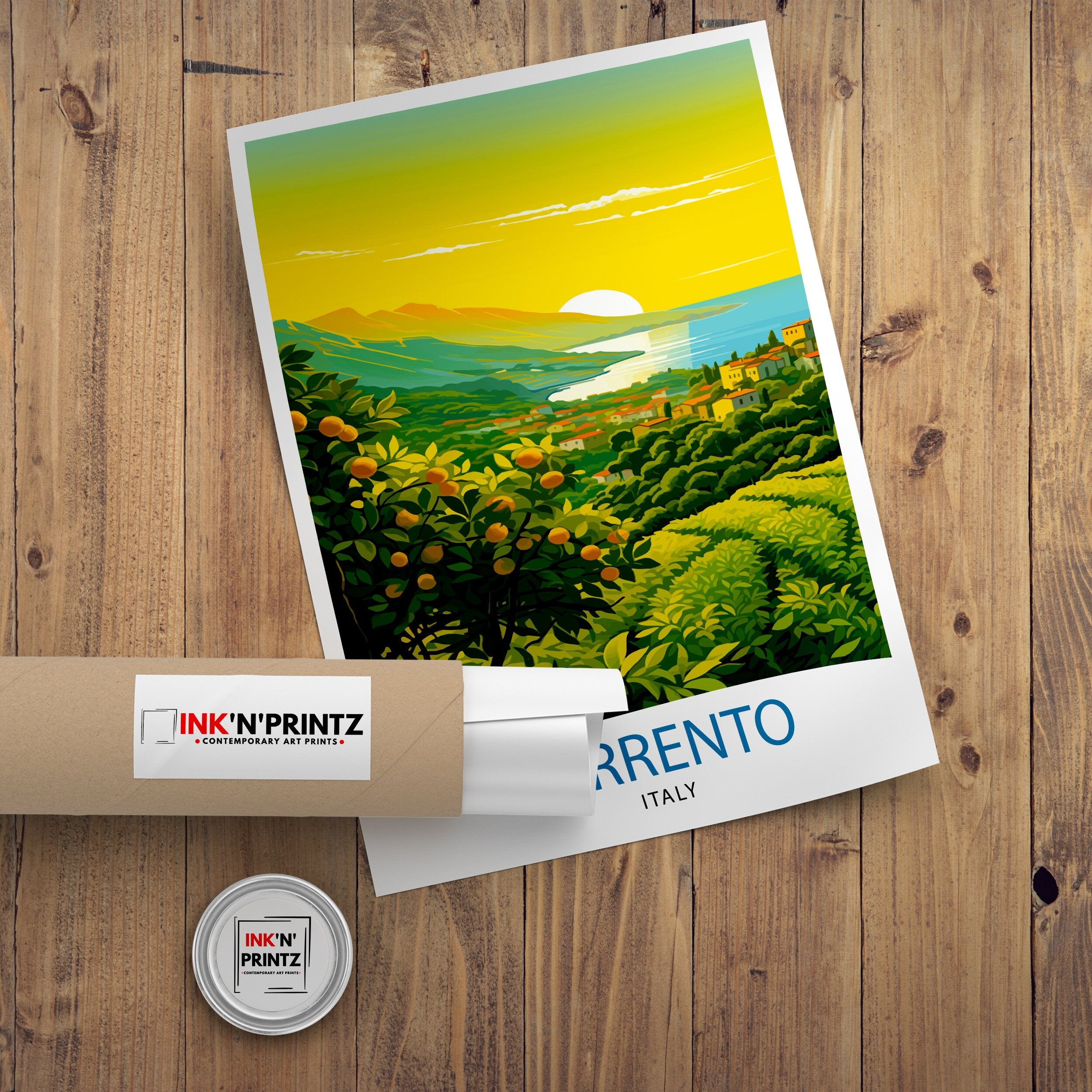 Sorrento Italy Travel Print Sorrento Wall Decor - Sorrento Poster Italy Travel Prints Sorrento Art Print Sorrento Italy Illustration