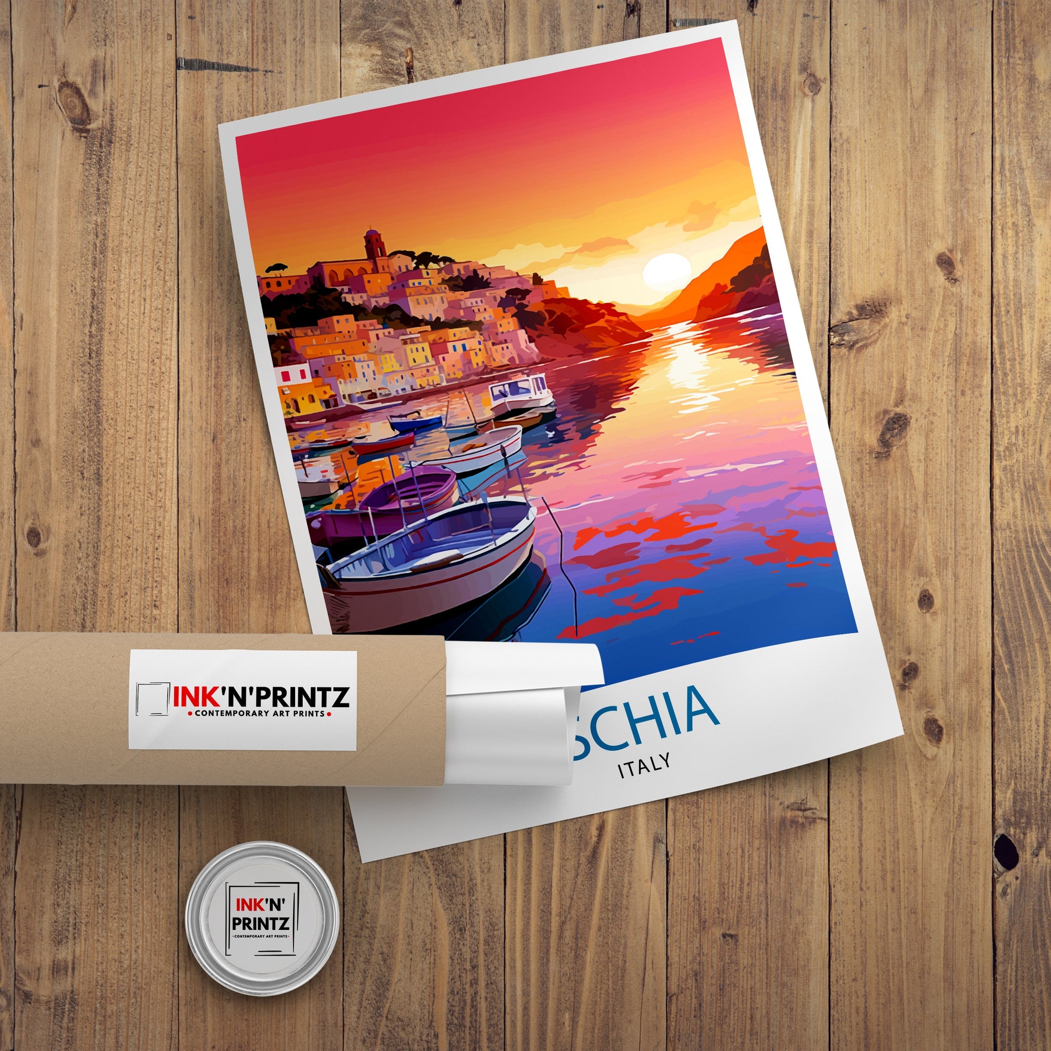 Ischia Italy Travel Print Ischia Wall Decor Ischia Home Living Decor Ischia Italy Illustration Travel Poster Gift For Ischia Italy Home