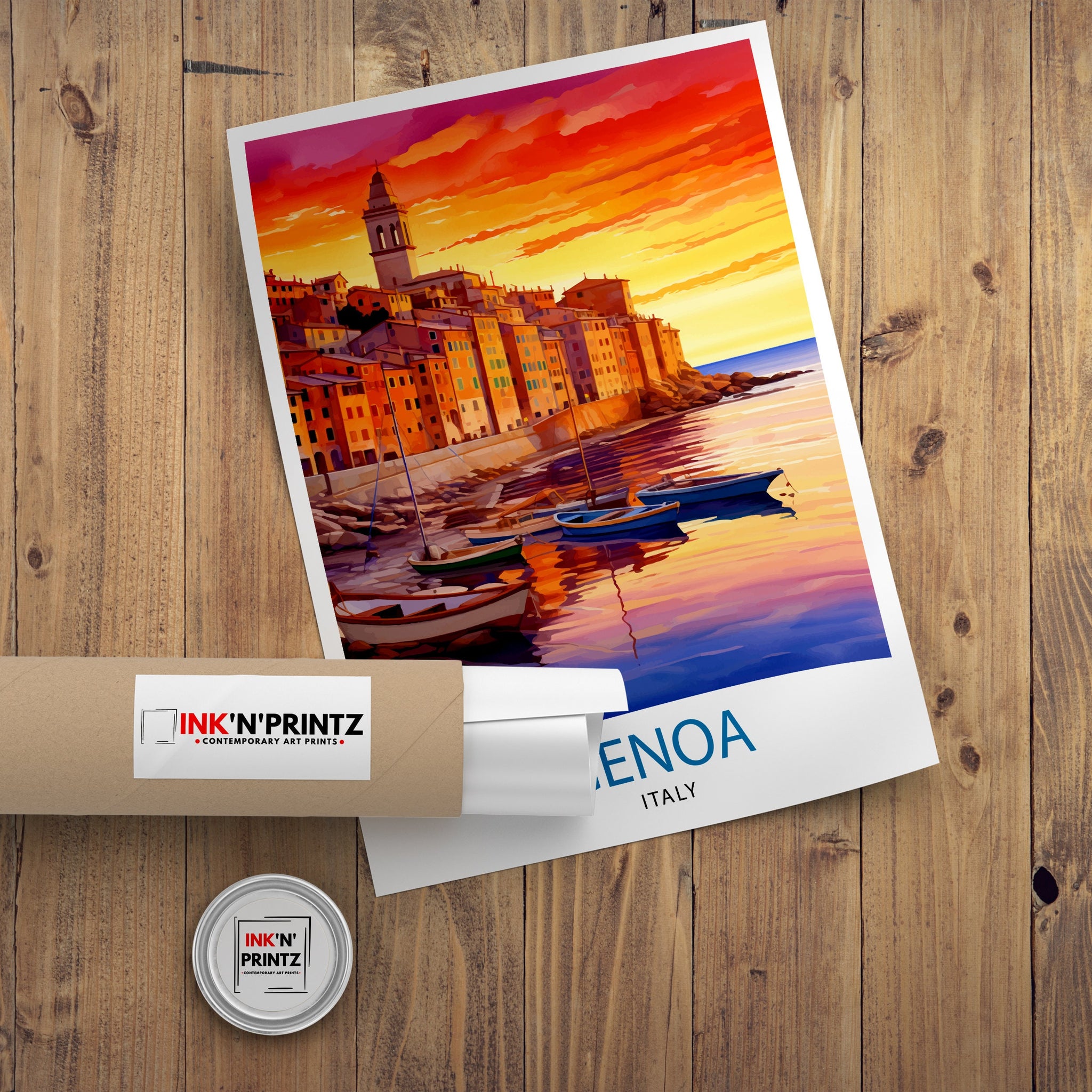Genoa Italy Travel Print Genoa Wall Decor Genoa Poster Italy Travel Prints Genoa Art Print Genoa Illustration Genoa Wall Art