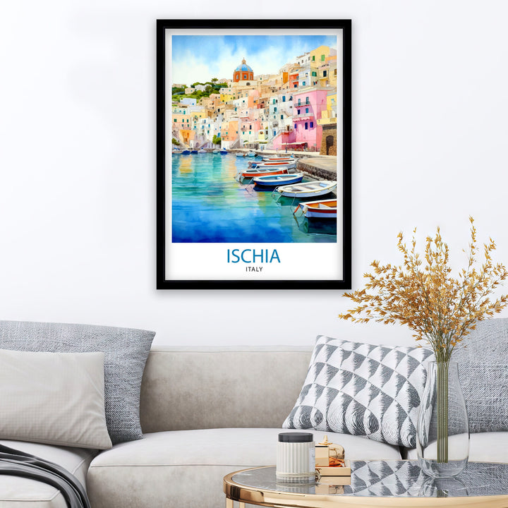 Ischia Italy Travel Poster Ischia