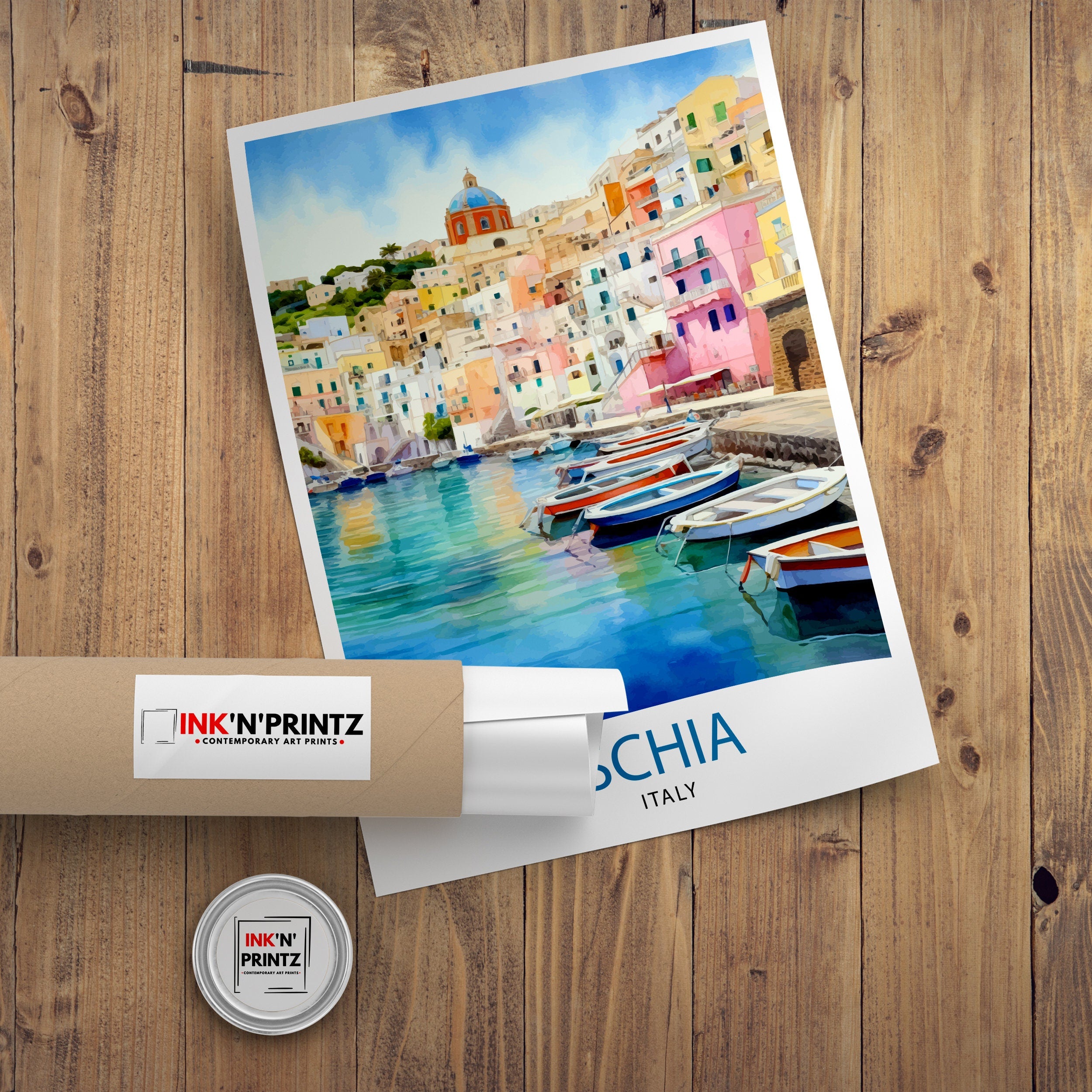 Ischia Italy Travel Print Ischia Wall Decor Ischia Home Living Decor Ischia Italy Illustration Travel Poster Gift For Ischia Italy Home