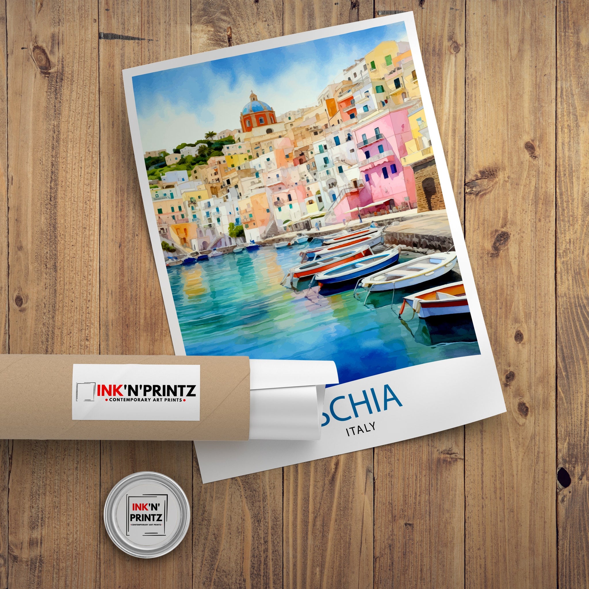 Ischia Italy Travel Print Ischia Wall Decor Ischia Home Living Decor Ischia Italy Illustration Travel Poster Gift For Ischia Italy Home