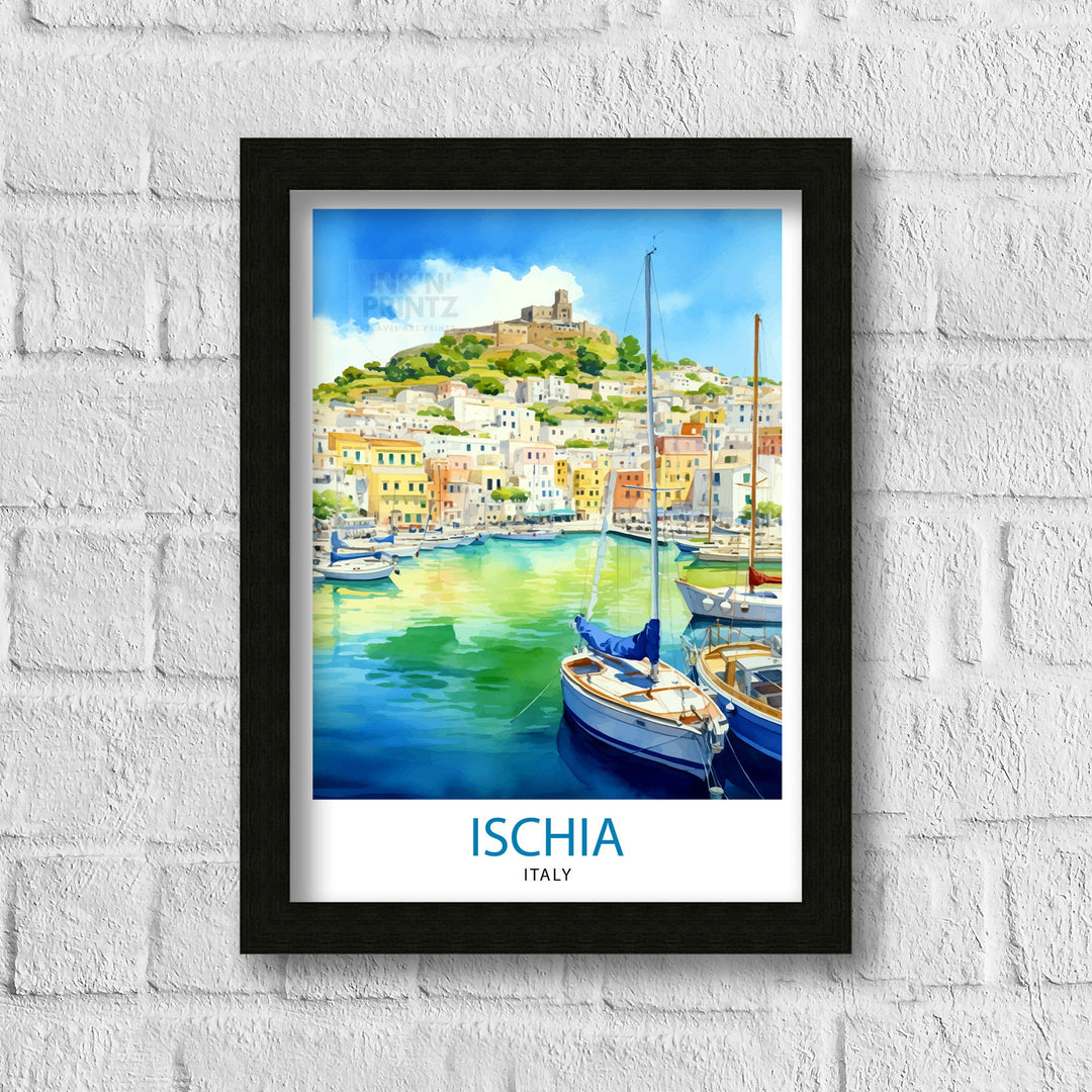 Ischia Italy Travel Poster Ischia