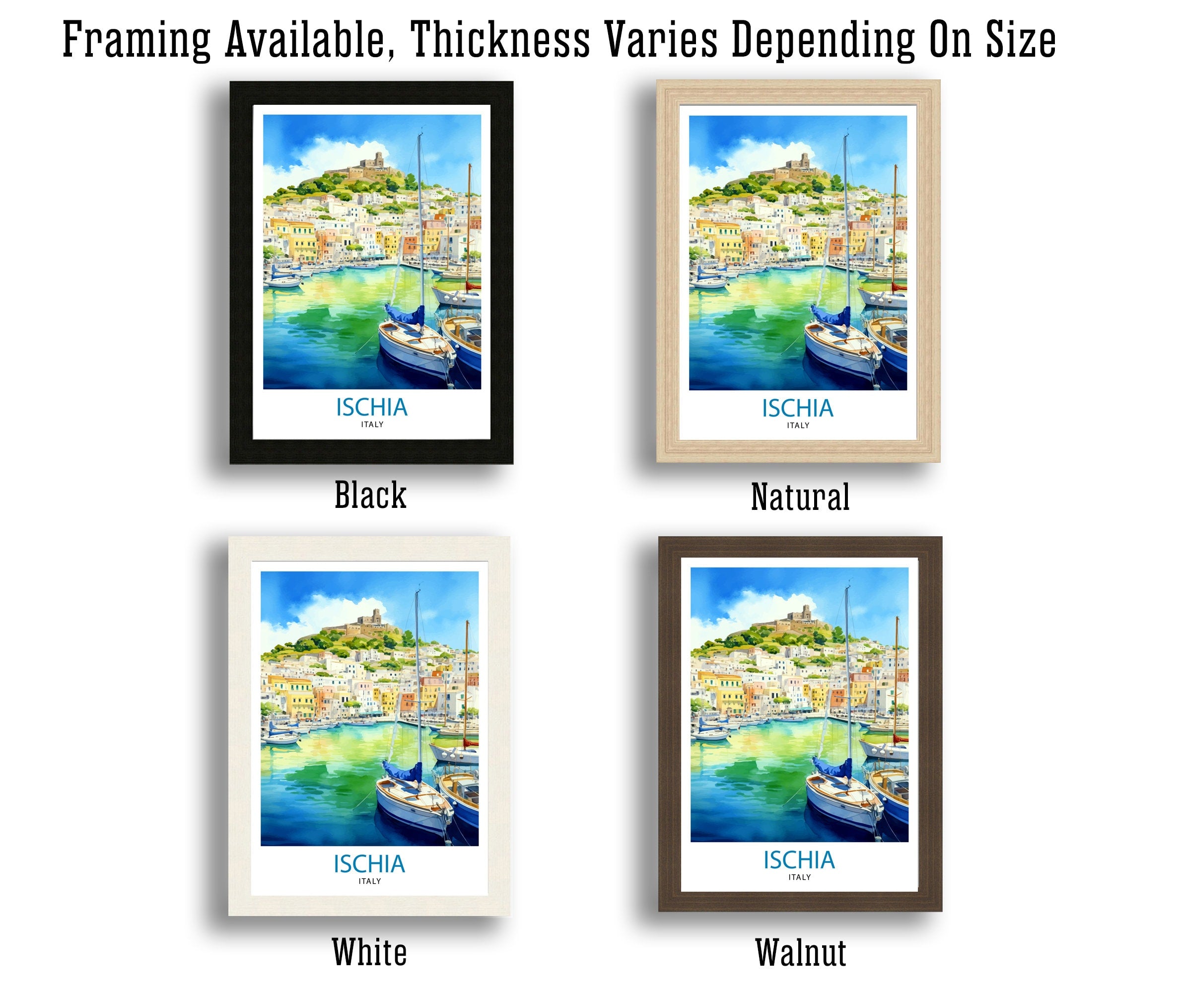 Ischia Italy Travel Print Ischia Wall Decor Ischia Home Living Decor Ischia Italy Illustration Travel Poster Gift For Ischia Italy Home