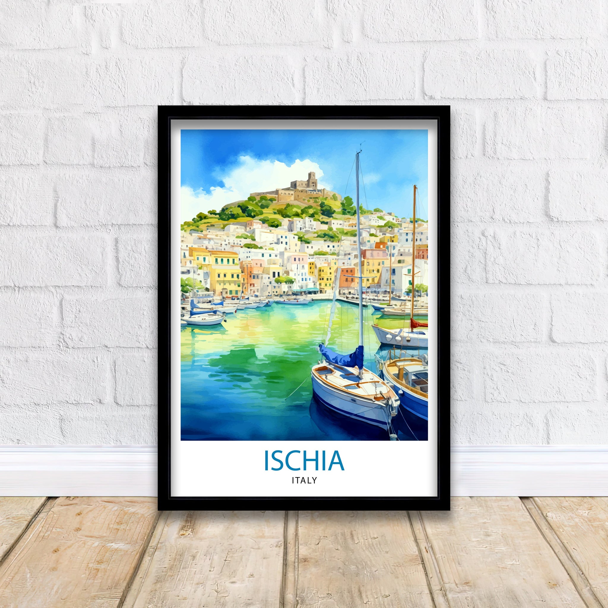 Ischia Italy Travel Print Ischia Wall Decor Ischia Home Living Decor Ischia Italy Illustration Travel Poster Gift For Ischia Italy Home