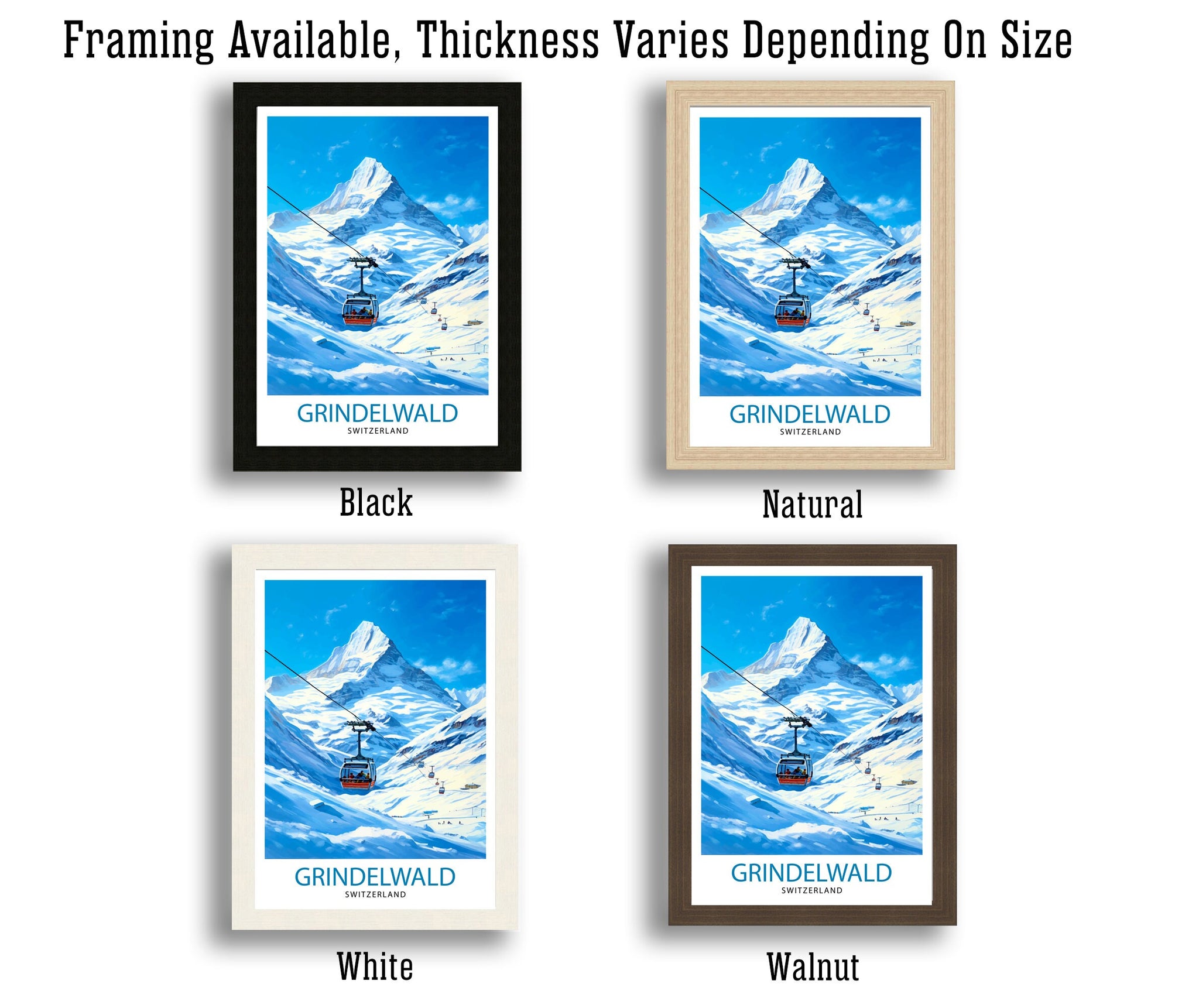 Grindelwald Switzerland Travel Print Grindelwald Wall Decor Grindelwald Poster Switzerland Travel Prints Grindelwald Art Print Grindelwald