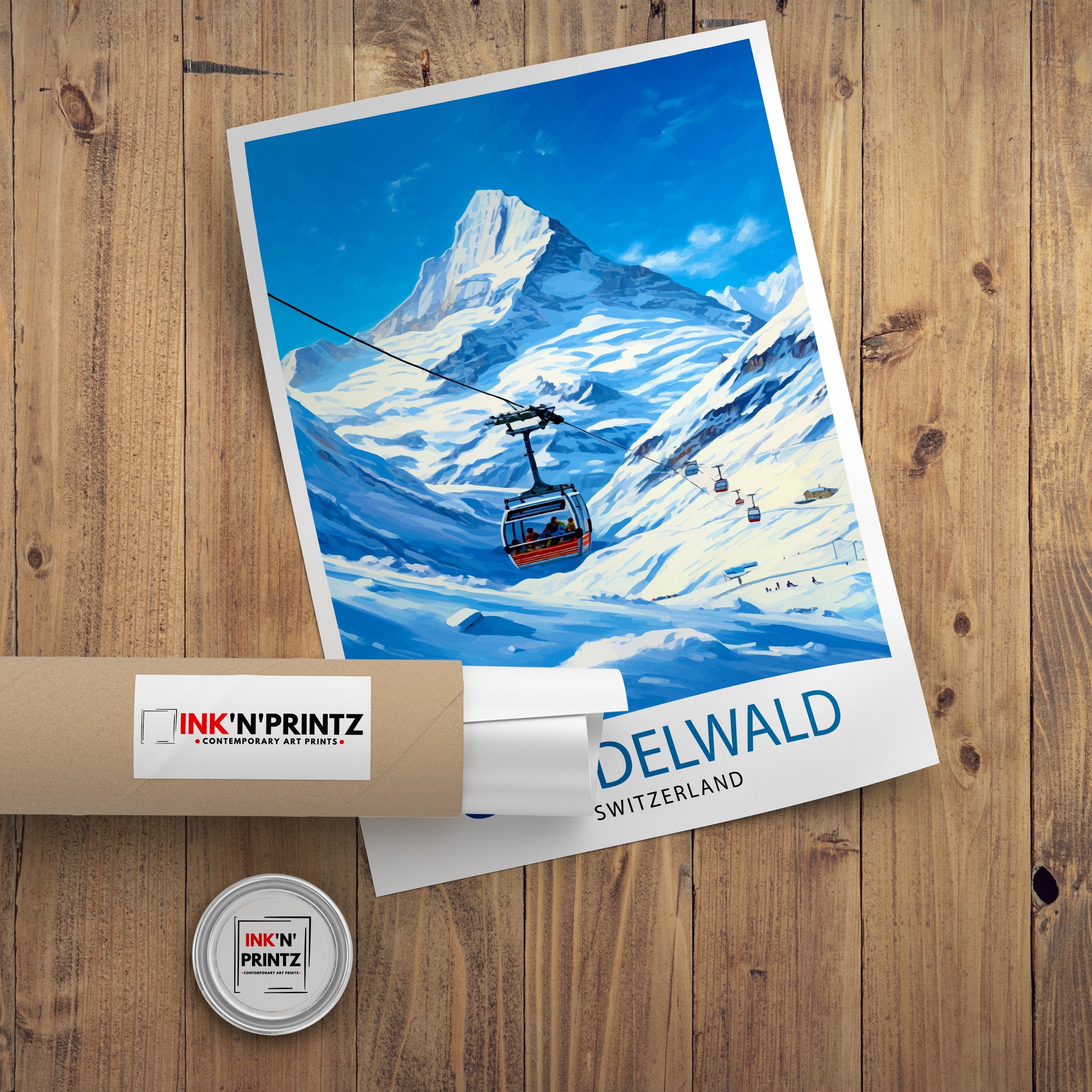 Grindelwald Switzerland Travel Print Grindelwald Wall Decor Grindelwald Poster Switzerland Travel Prints Grindelwald Art Print Grindelwald