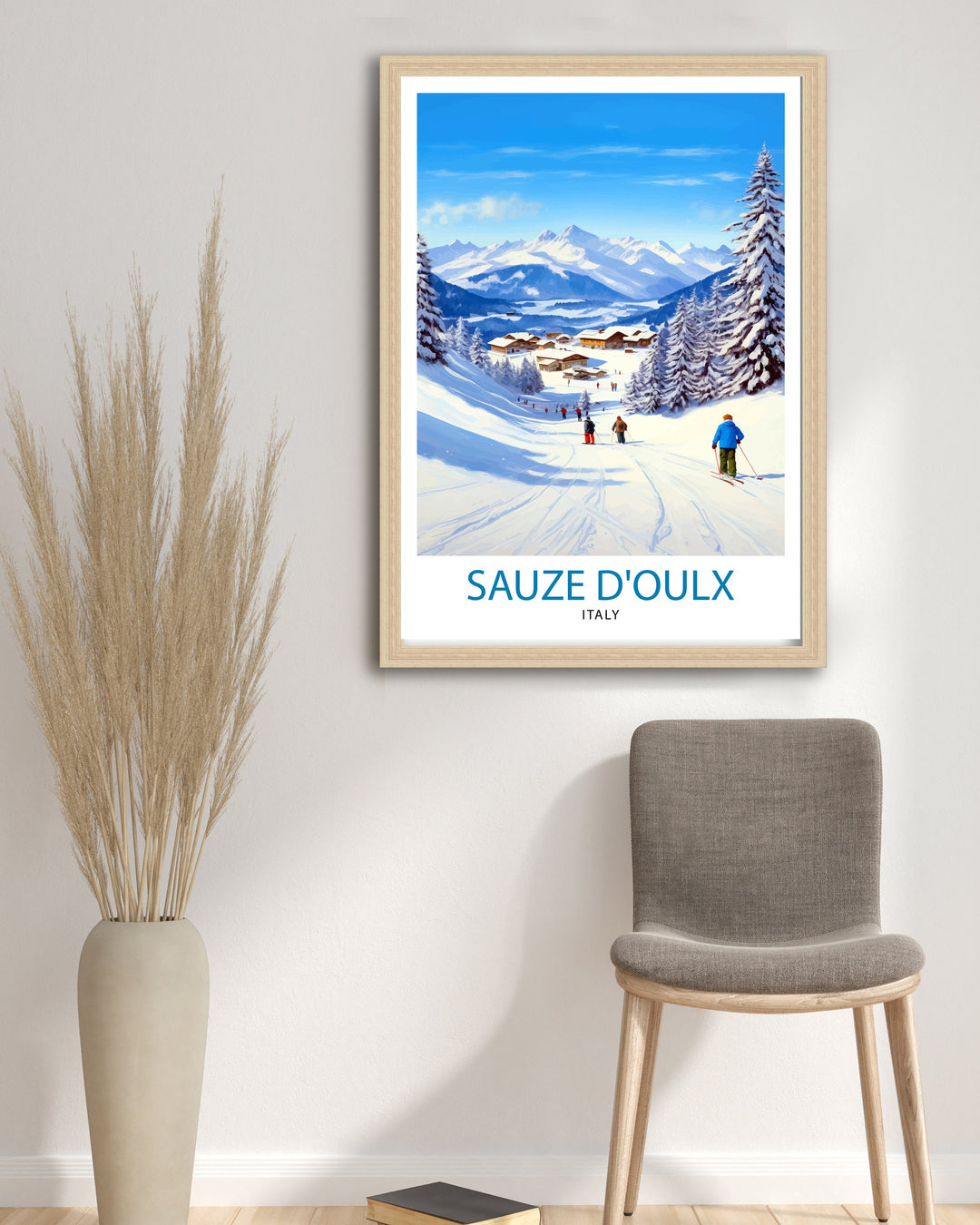 Sauze d'Oulx Italy Travel Poster Sauze d'Oulx