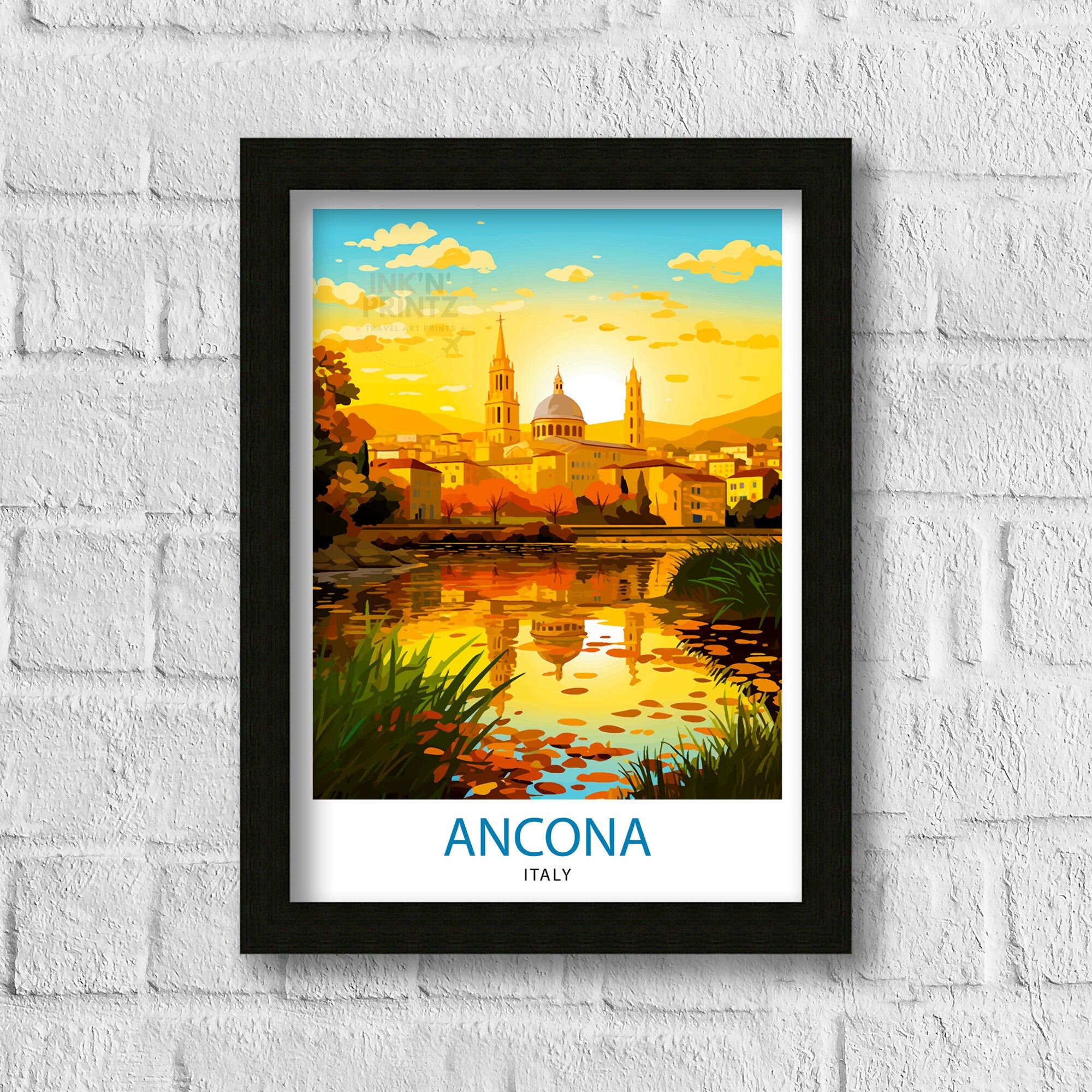 Ancona Italy Travel Print Ancona Wall Decor Ancona Poster Italy Travel Prints Ancona Art Print Ancona Illustration Ancona Wall Art