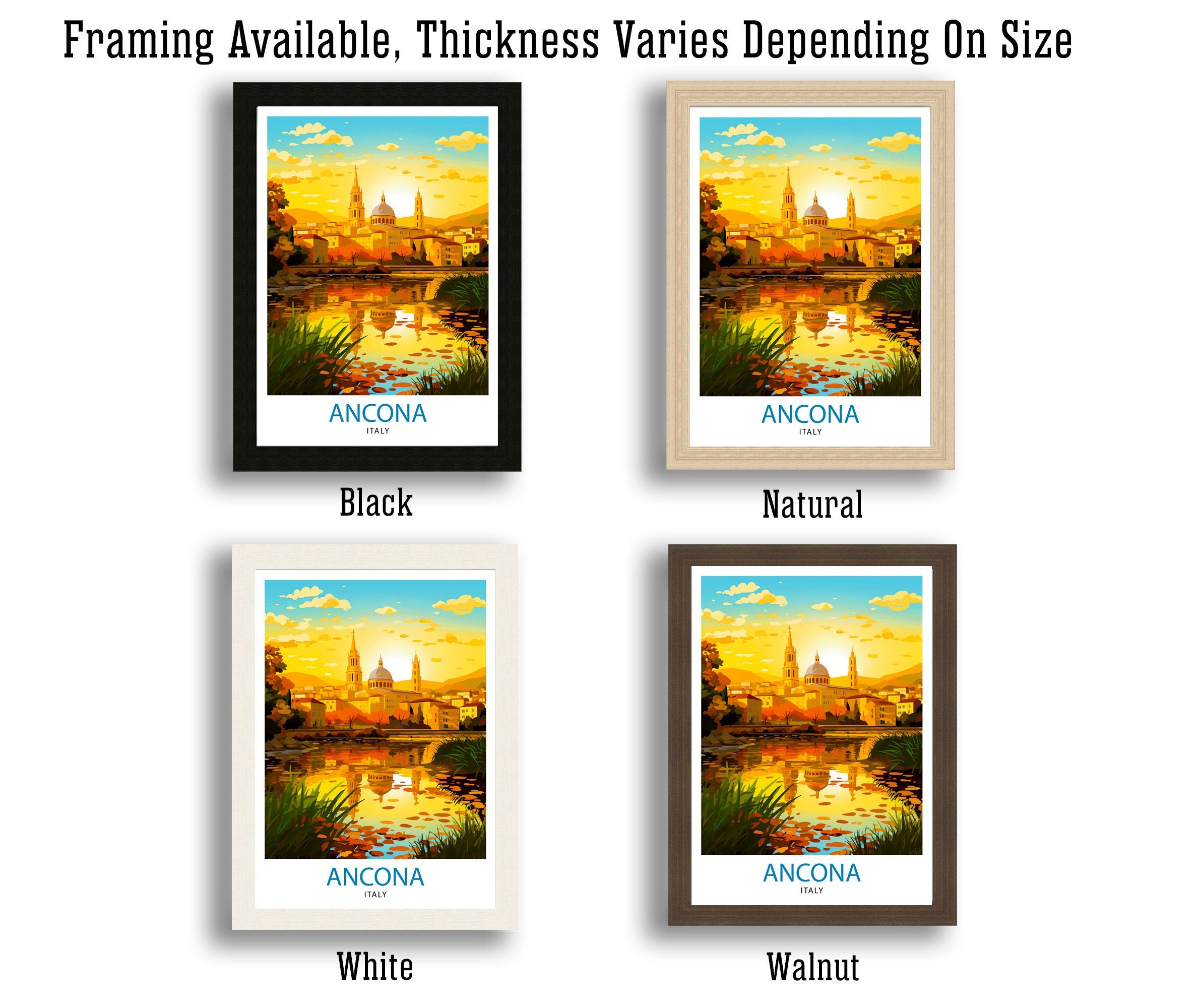 Ancona Italy Travel Print Ancona Wall Decor Ancona Poster Italy Travel Prints Ancona Art Print Ancona Illustration Ancona Wall Art