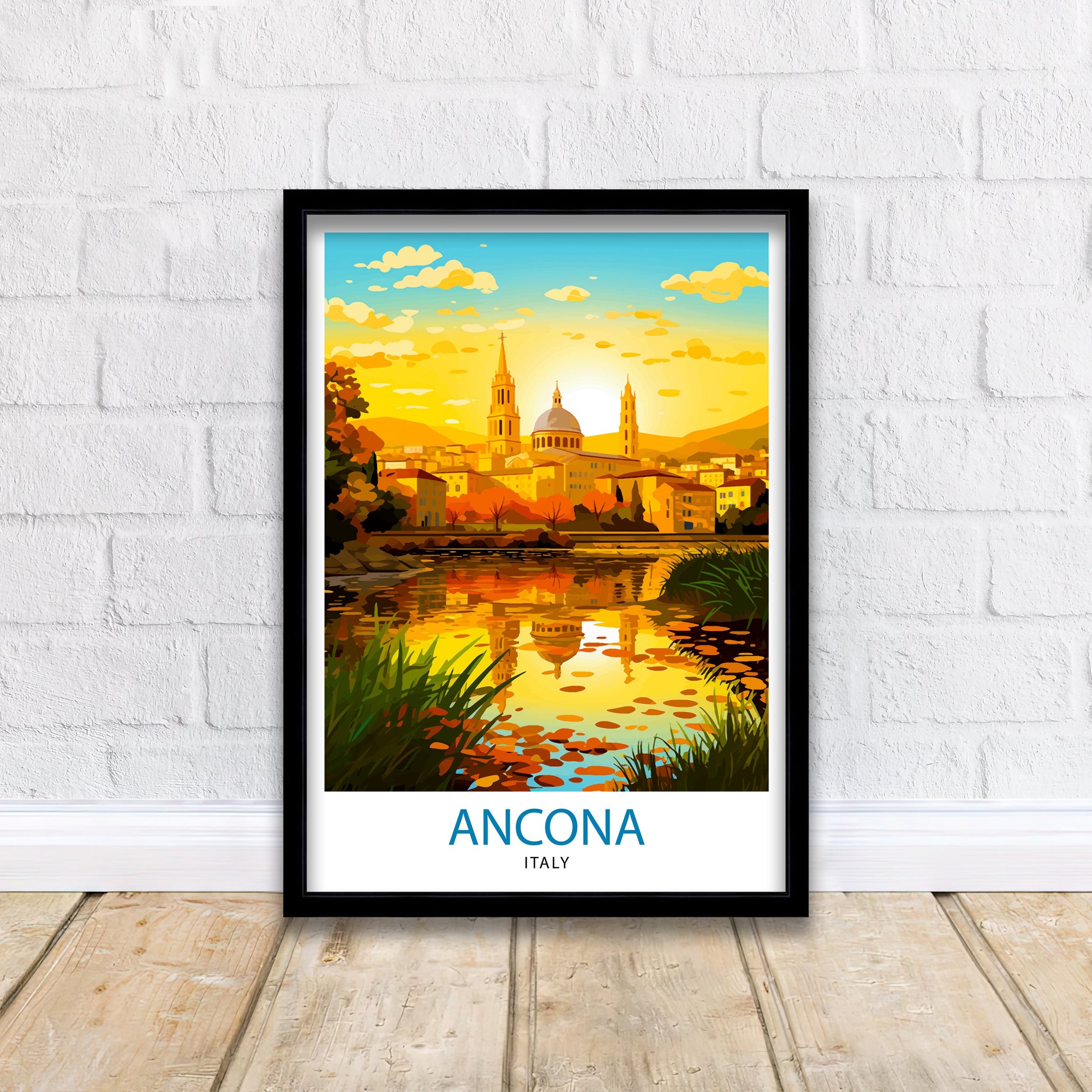 Ancona Italy Travel Print Ancona Wall Decor Ancona Poster Italy Travel Prints Ancona Art Print Ancona Illustration Ancona Wall Art