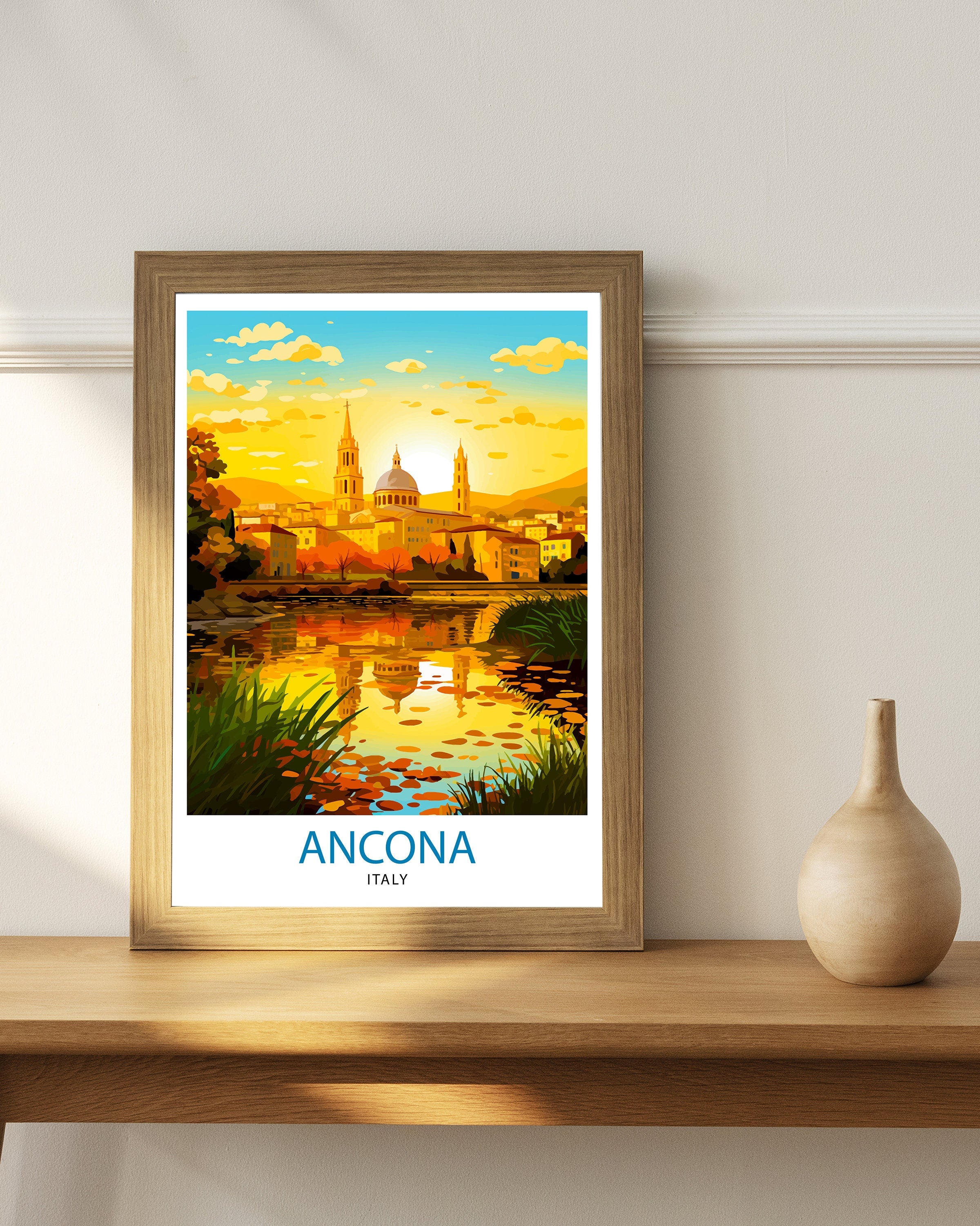 Ancona Italy Travel Print Ancona Wall Decor Ancona Poster Italy Travel Prints Ancona Art Print Ancona Illustration Ancona Wall Art