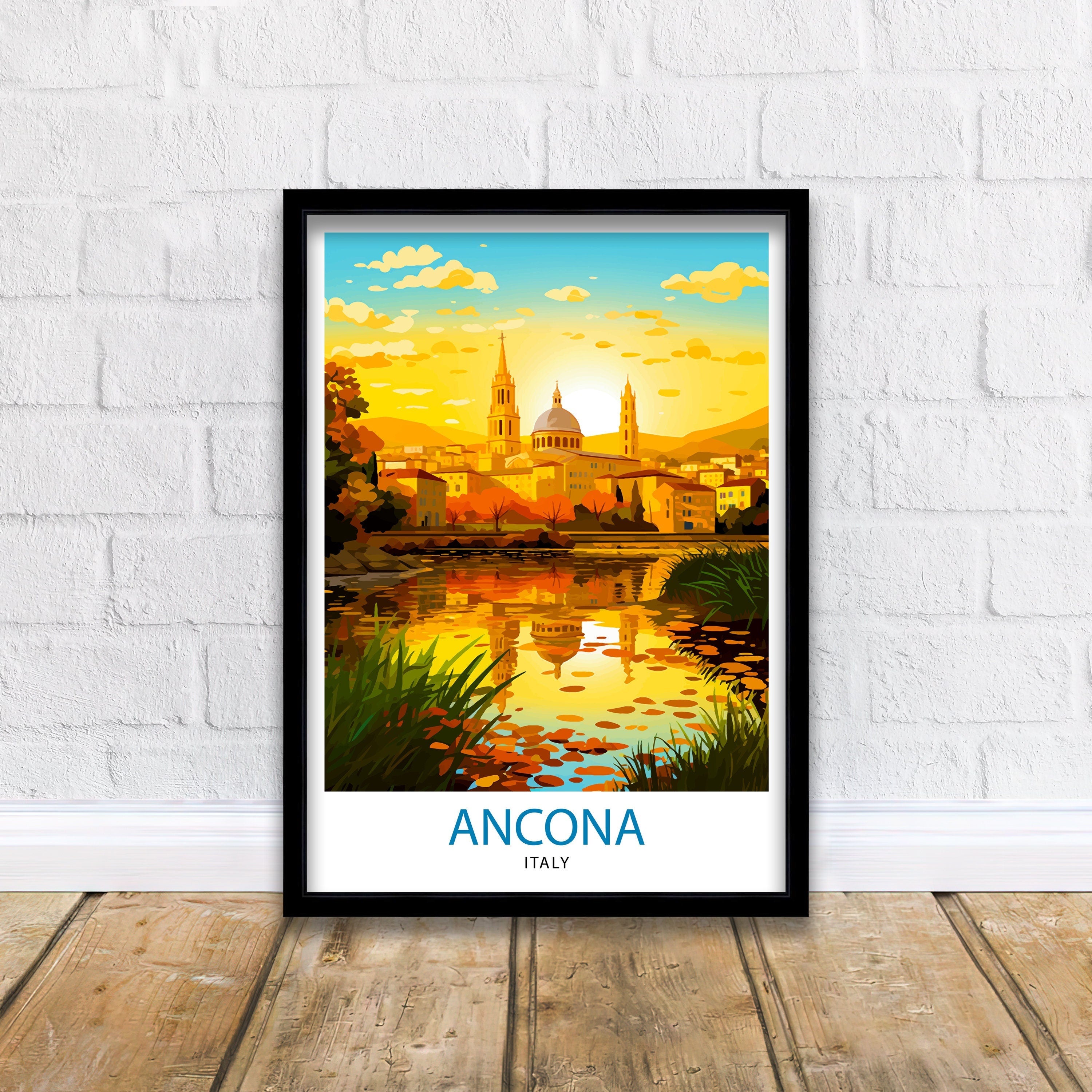 Ancona Italy Travel Print Ancona Wall Decor Ancona Poster Italy Travel Prints Ancona Art Print Ancona Illustration Ancona Wall Art