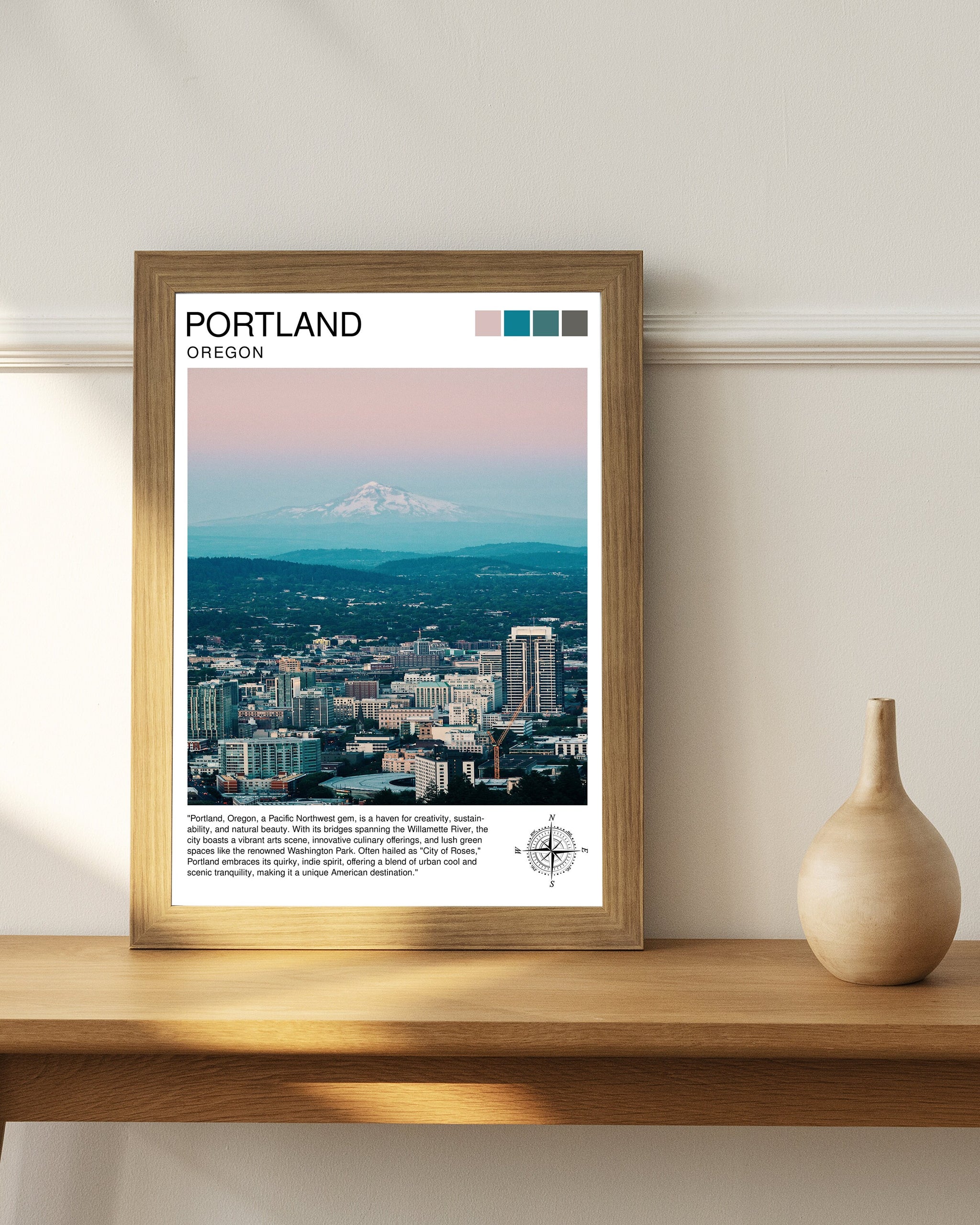Portland Maine Travel Print Portland Wall Decor Portland Home Living Decor Portland Maine Illustration Travel Poster Gift for Portland Maine