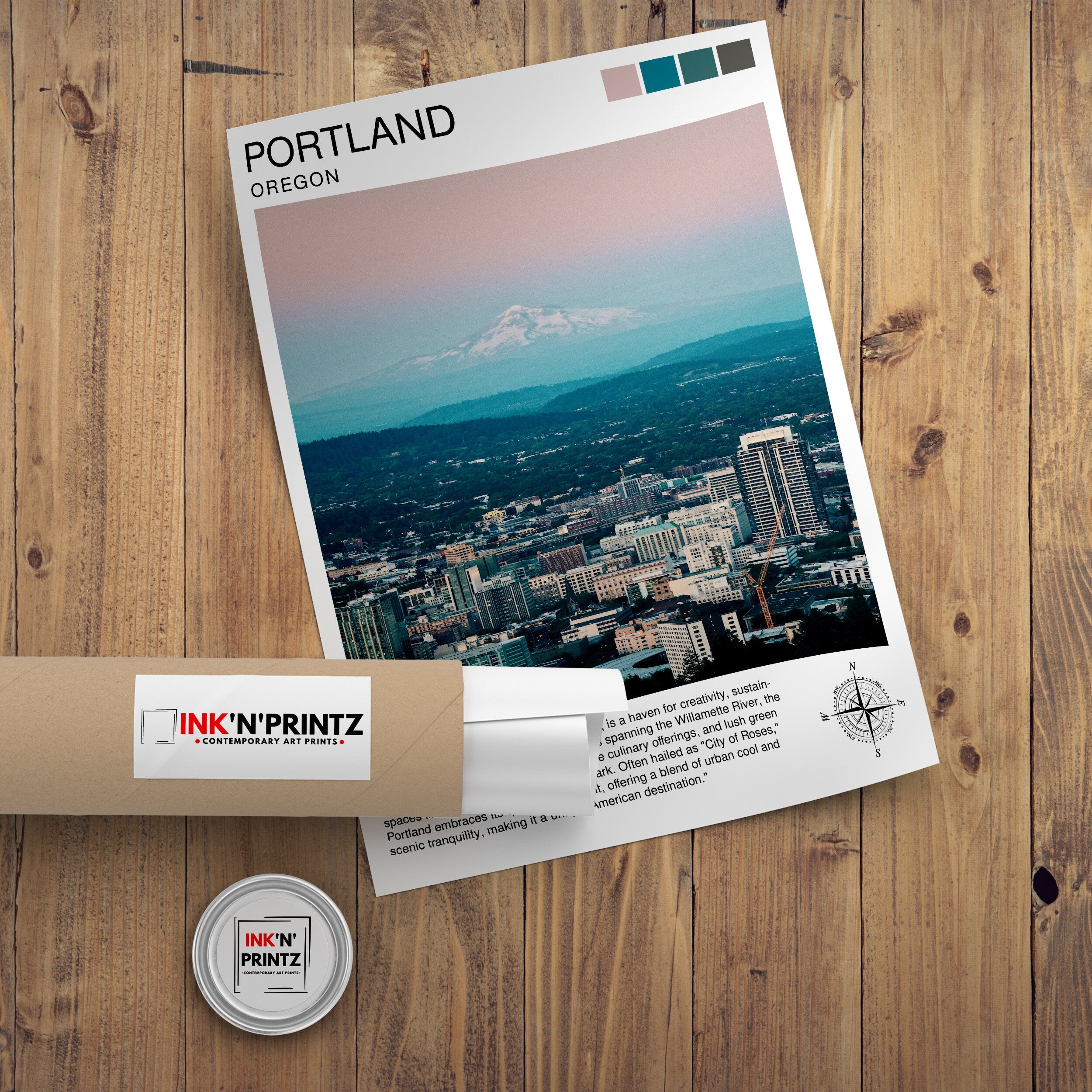 Portland Maine Travel Print Portland Wall Decor Portland Home Living Decor Portland Maine Illustration Travel Poster Gift for Portland Maine
