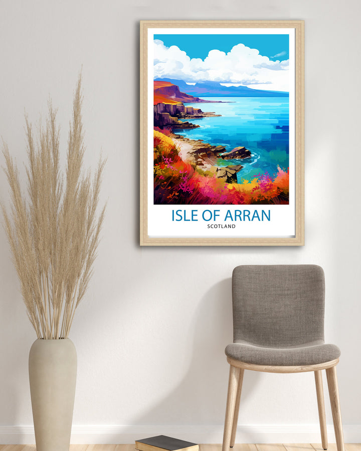 Isle of Arran Scotland Travel Poster Arran