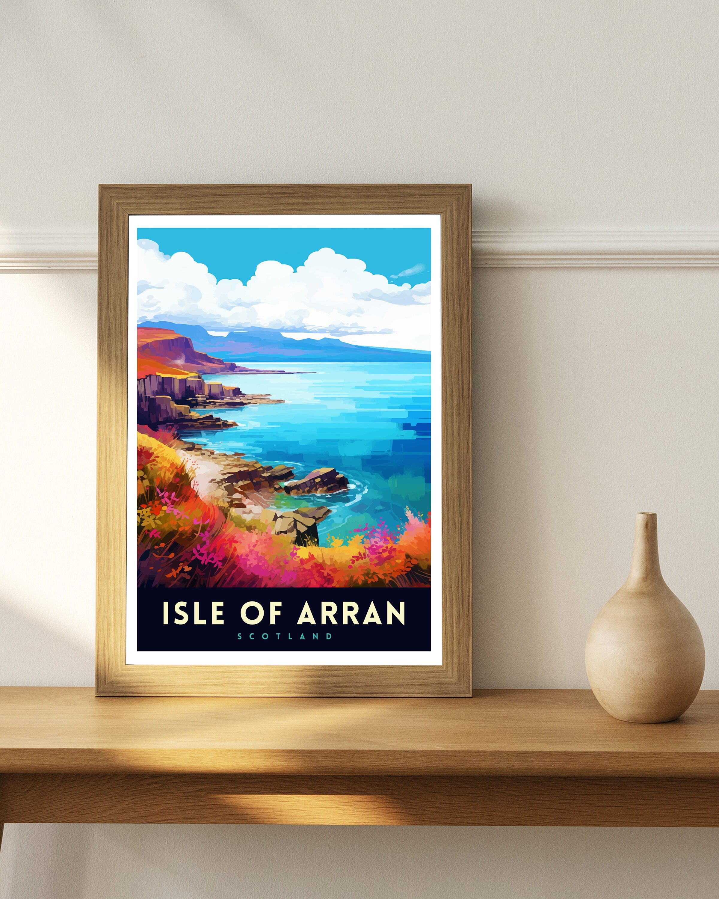 Isle of Arran Scotland Travel Print Arran Wall Decor Arran Home Living Decor Arran Scotland Illustration Travel Poster Gift for Arran