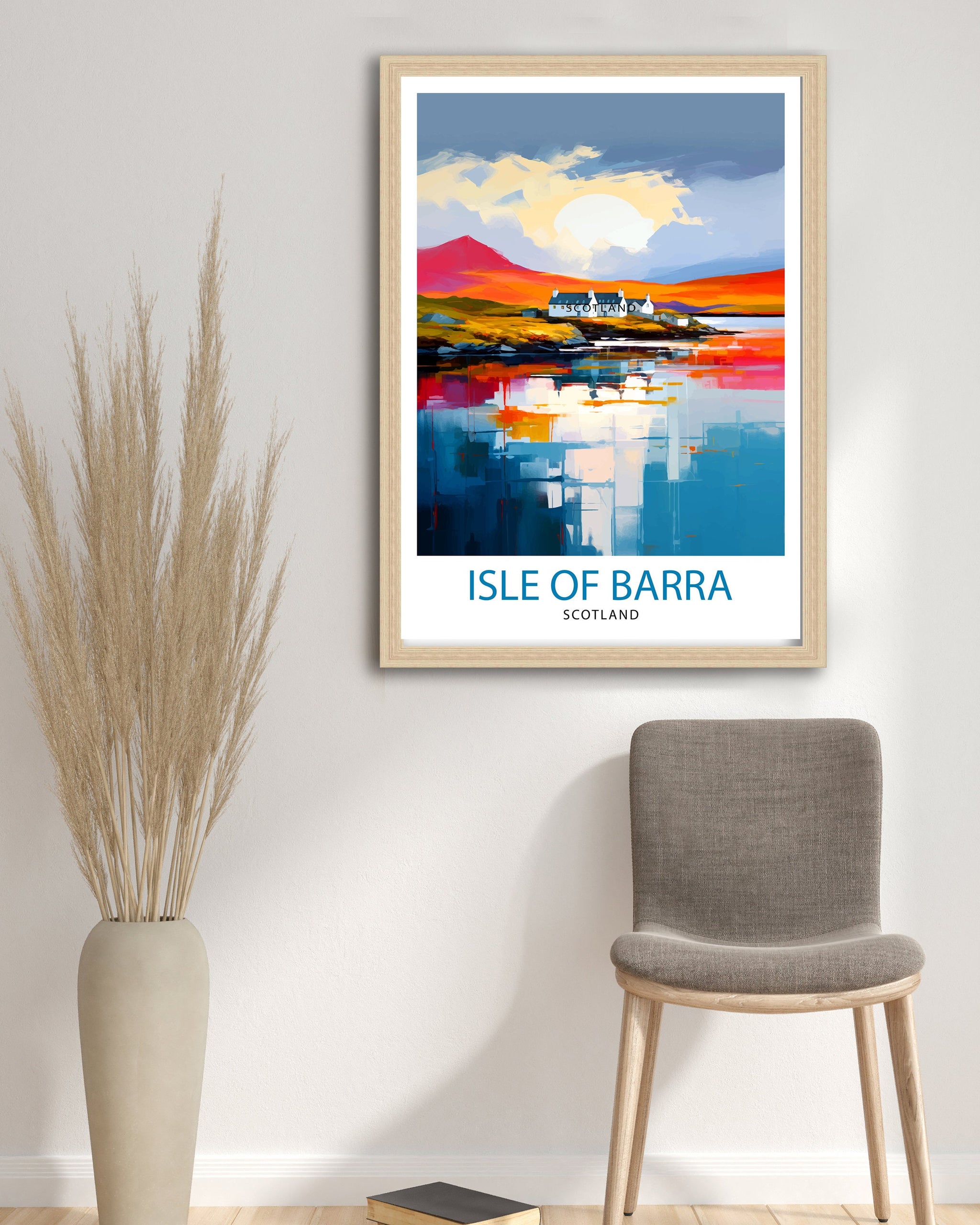 Isle of Barra Travel Print Barra Wall Decor Barra Home Living Decor Barra Illustration Travel Poster Gift For Barra Barra Home Decor