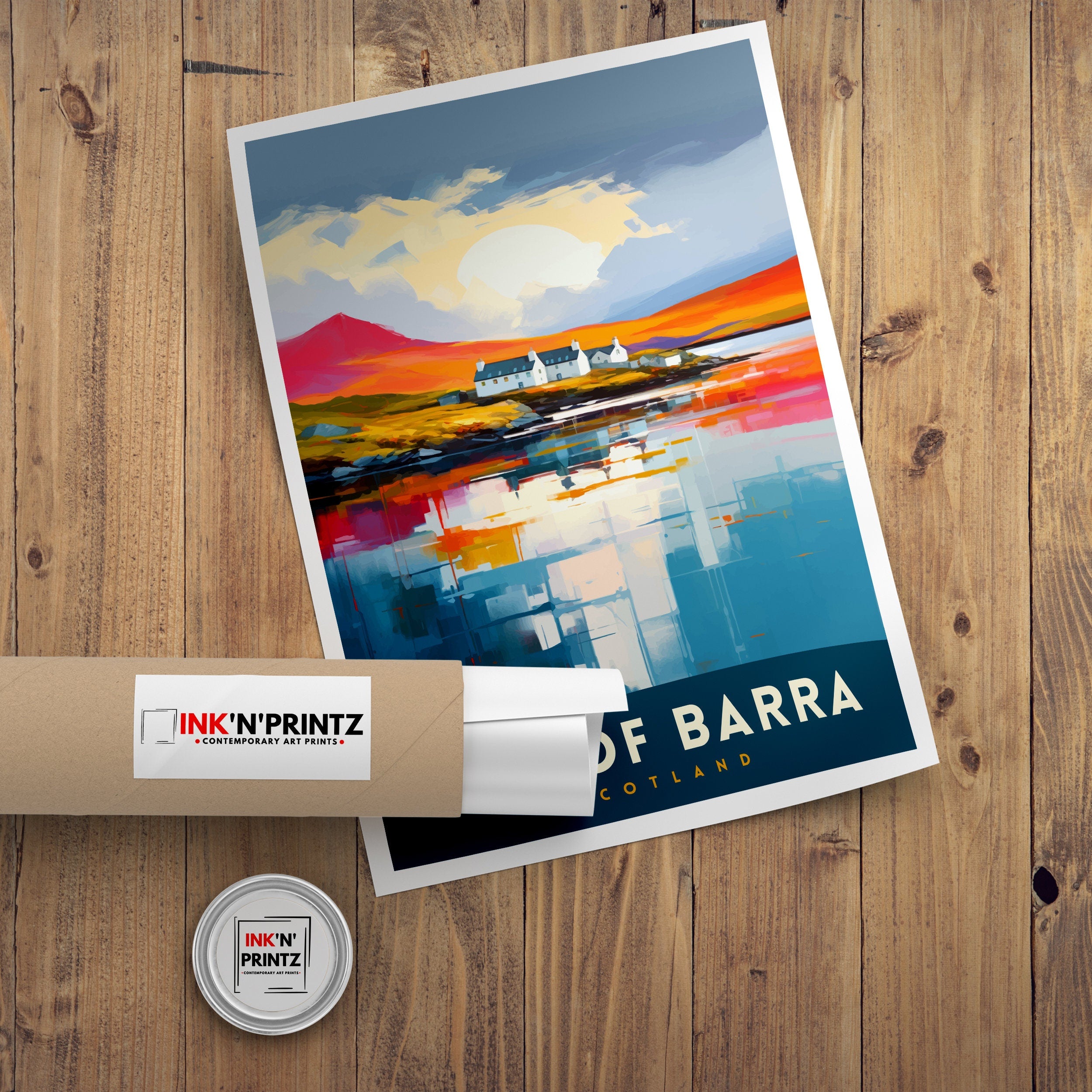 Isle of Barra Travel Print Barra Wall Decor Barra Home Living Decor Barra Illustration Travel Poster Gift For Barra Barra Home Decor