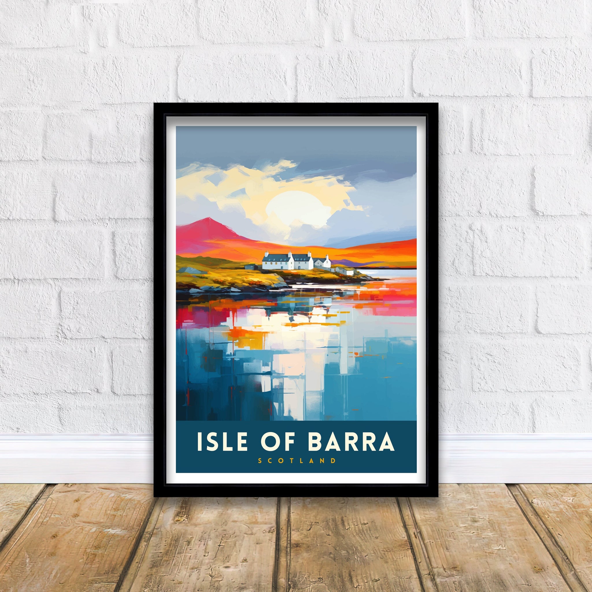 Isle of Barra Travel Print Barra Wall Decor Barra Home Living Decor Barra Illustration Travel Poster Gift For Barra Barra Home Decor