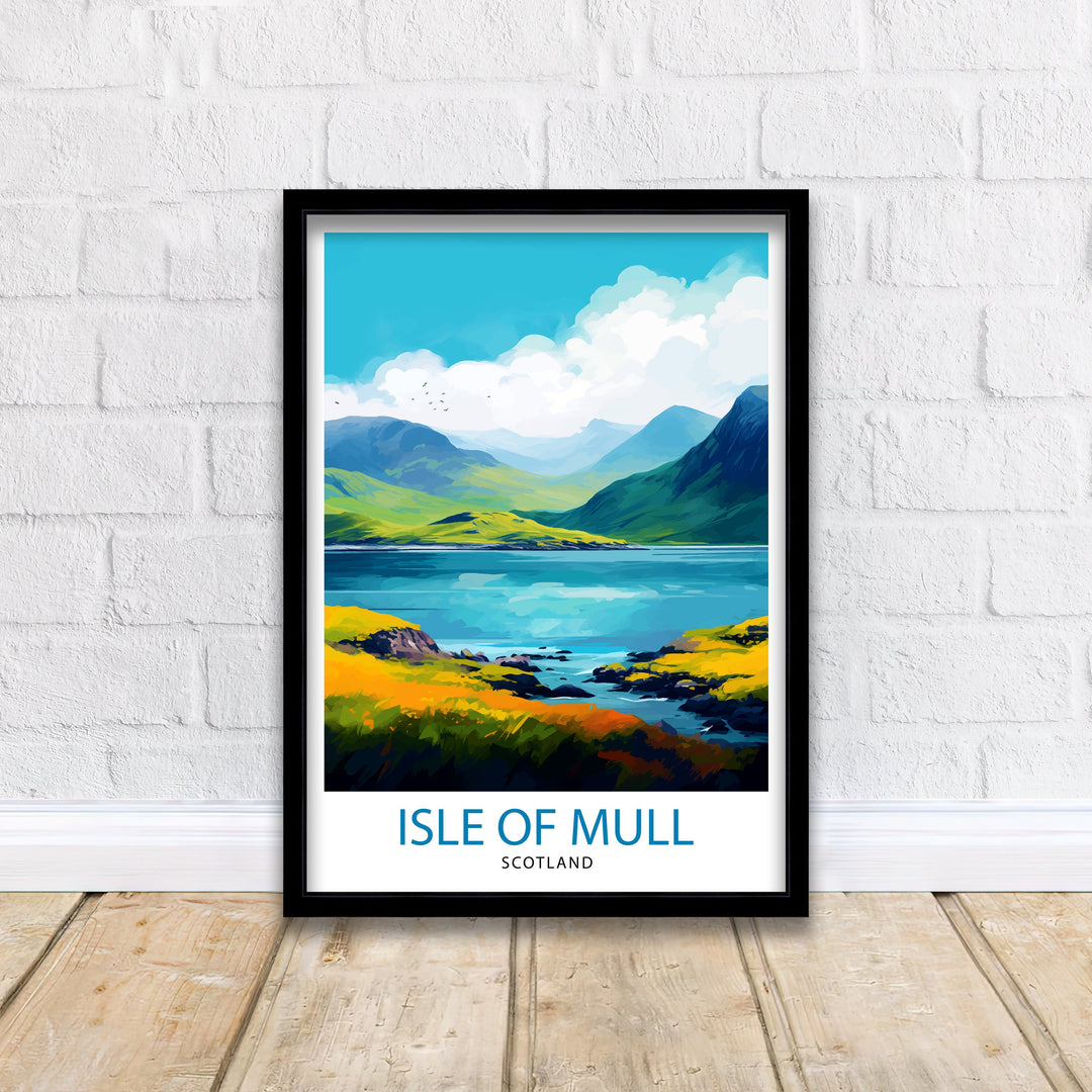 Isle of Mull Scotland Travel Poster Mull